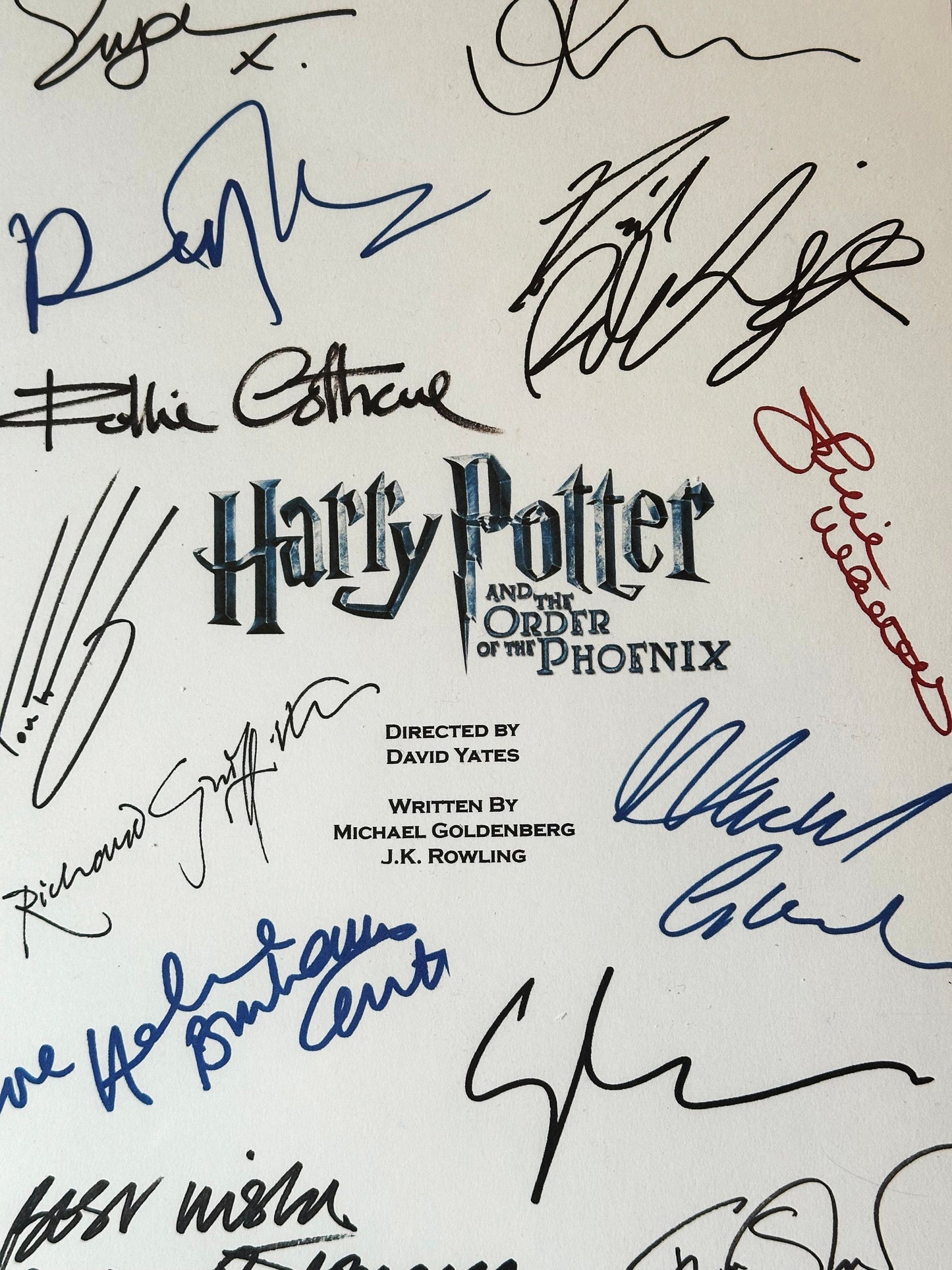 HARRY POTTER Order Of The Phoenix, Signed Movie Script, Movie Present ...