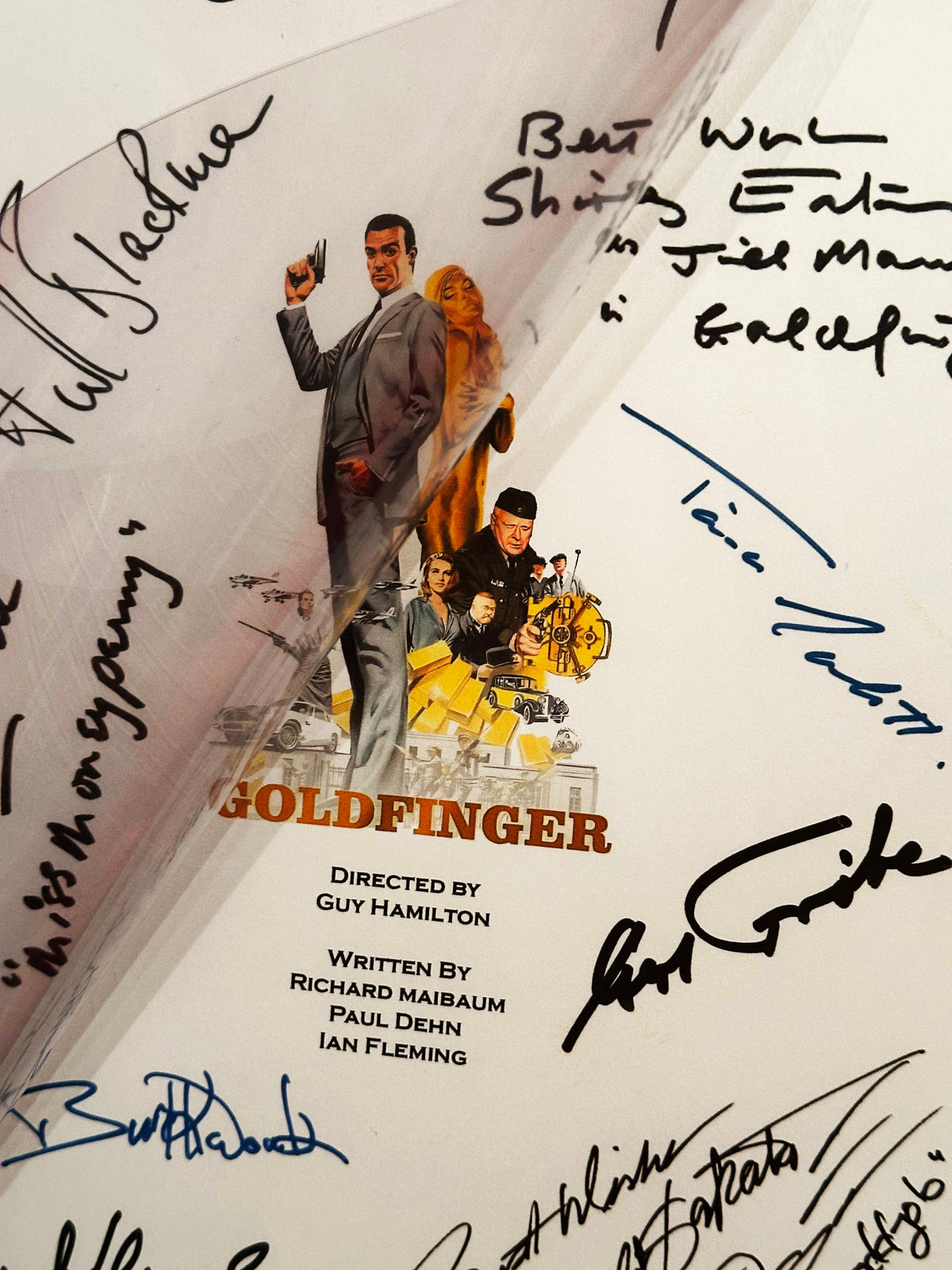 GOLD, FINGER Movie Script, With Printed Cast Signatures, Autographs