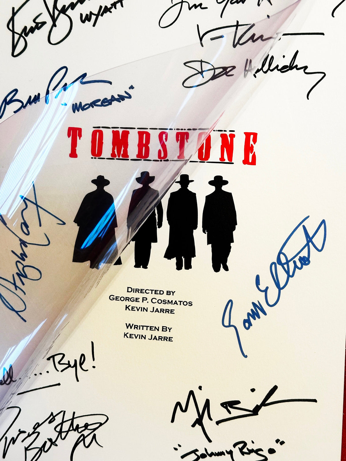 TOMBSTONE Movie Script, With Printed Cast Signatures, Autographs