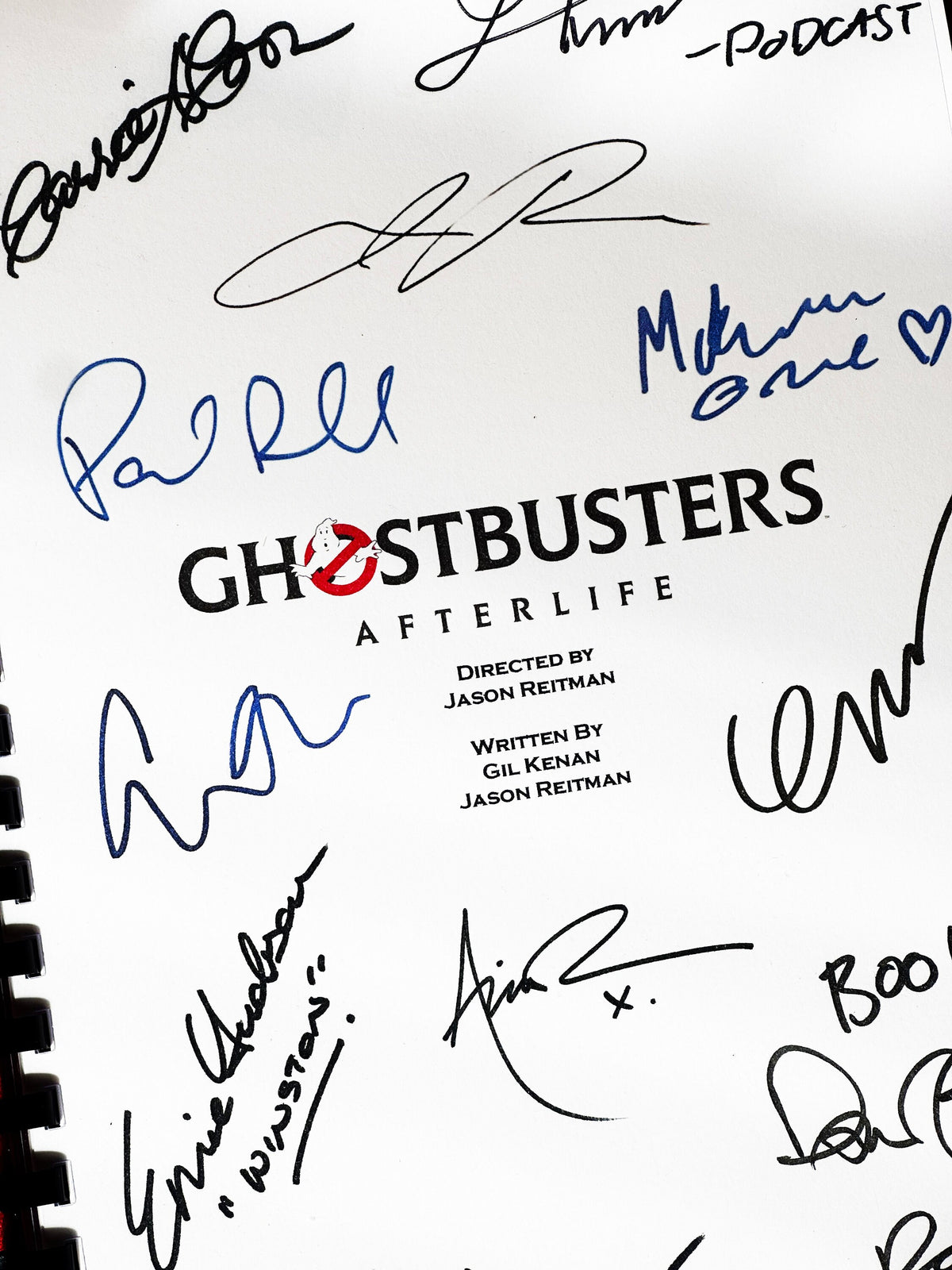 AFTERLIFE Movie Script, With Printed Cast Signatures, Autographs