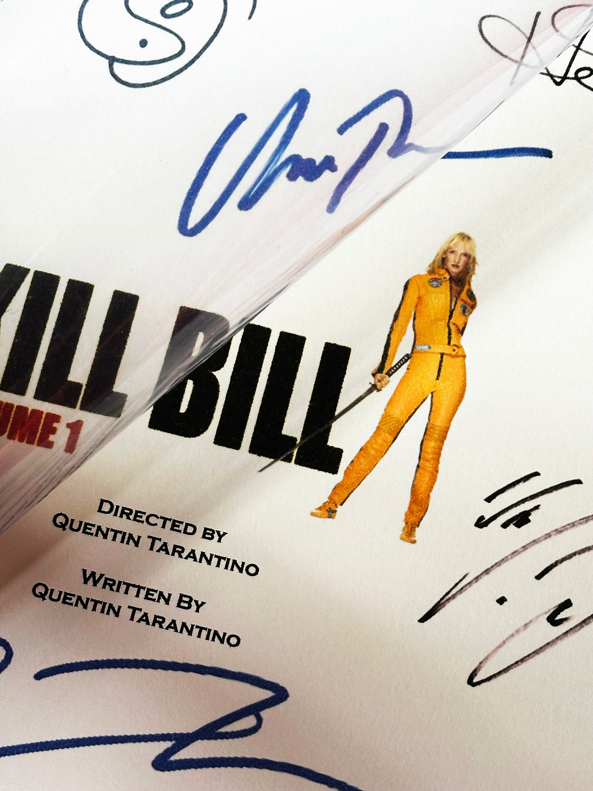 KILL BILL Movie Script, With Printed Cast Signatures, Autographs