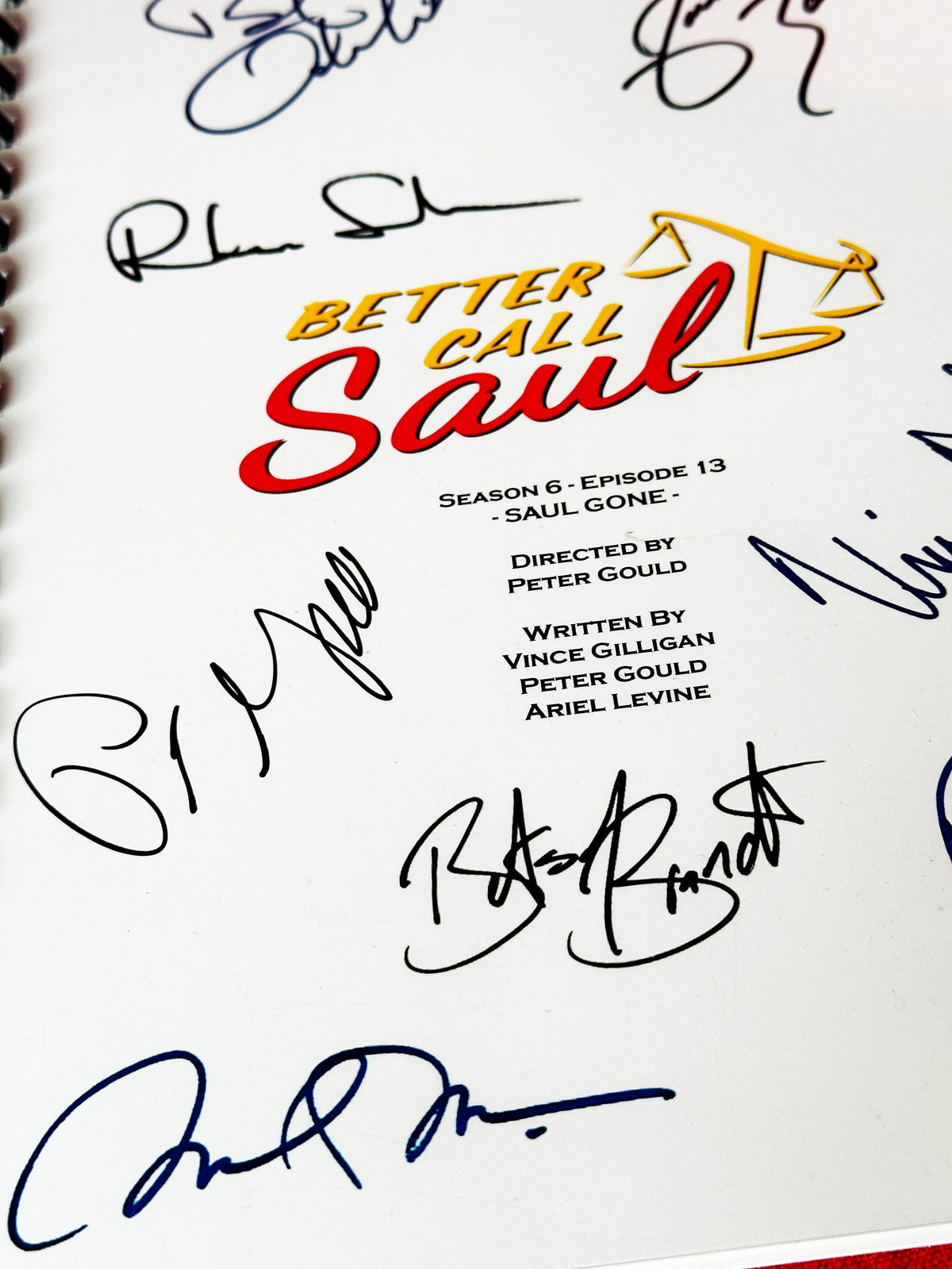 CALL SAUL Signed Script, With Printed Cast Signatures, Autographs