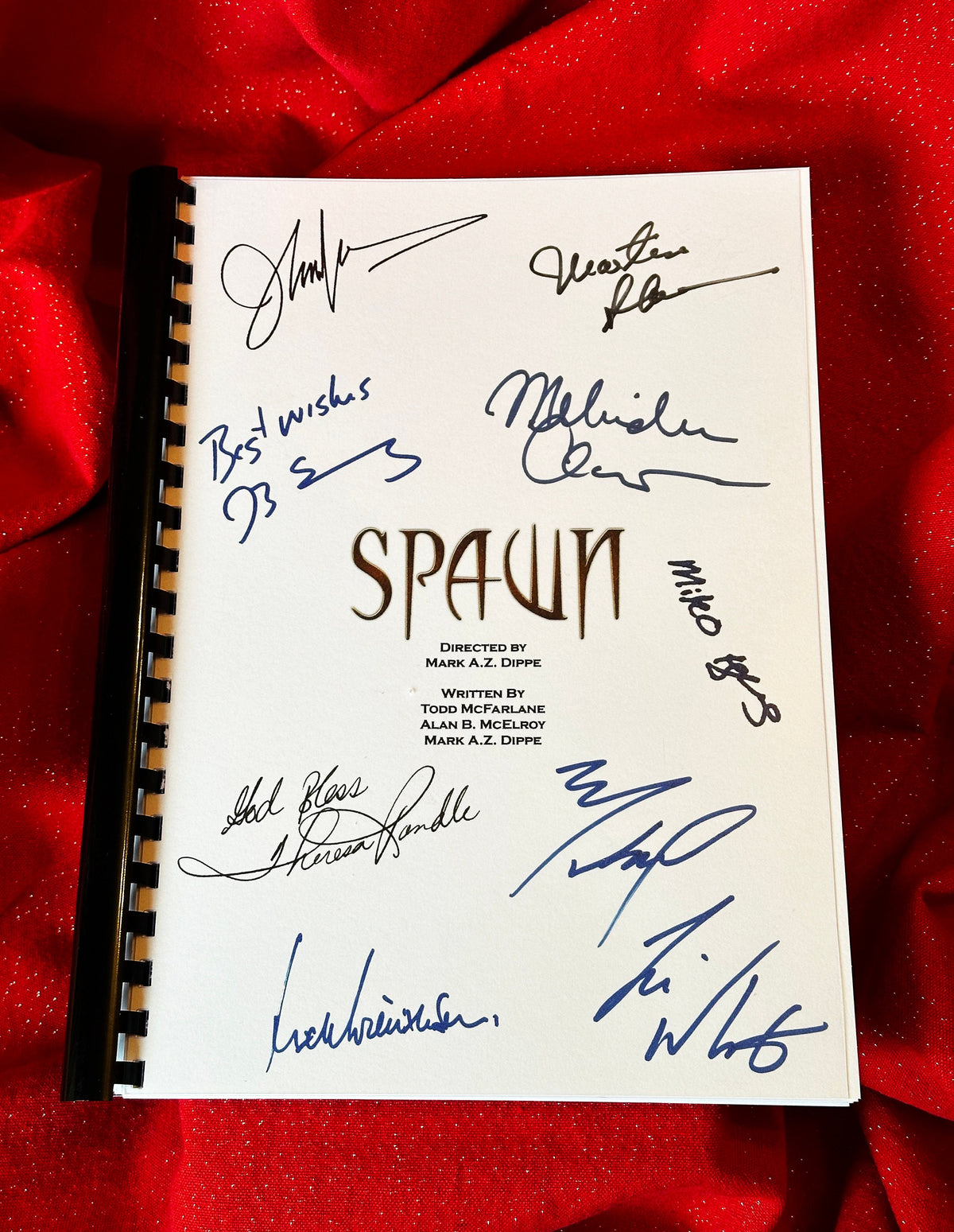 SPAWN Signed Movie Script, With Printed Cast Signatures, Autographs