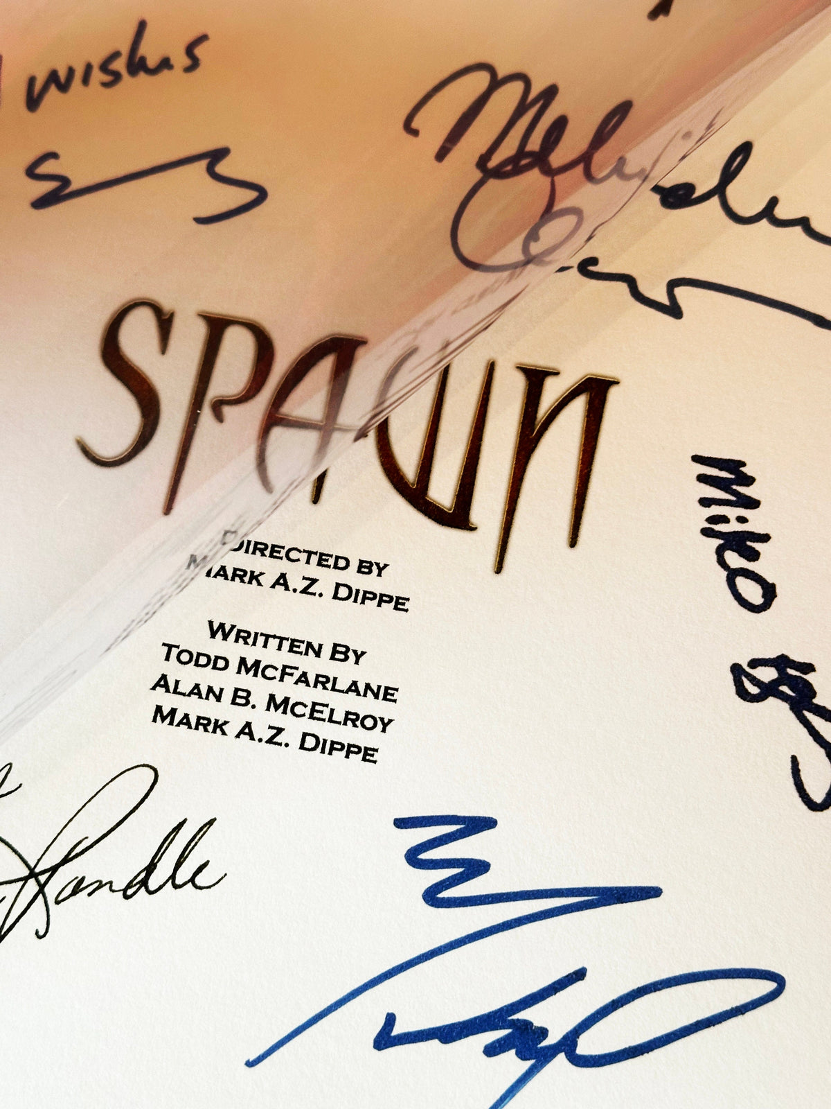 SPAWN Signed Movie Script, With Printed Cast Signatures, Autographs