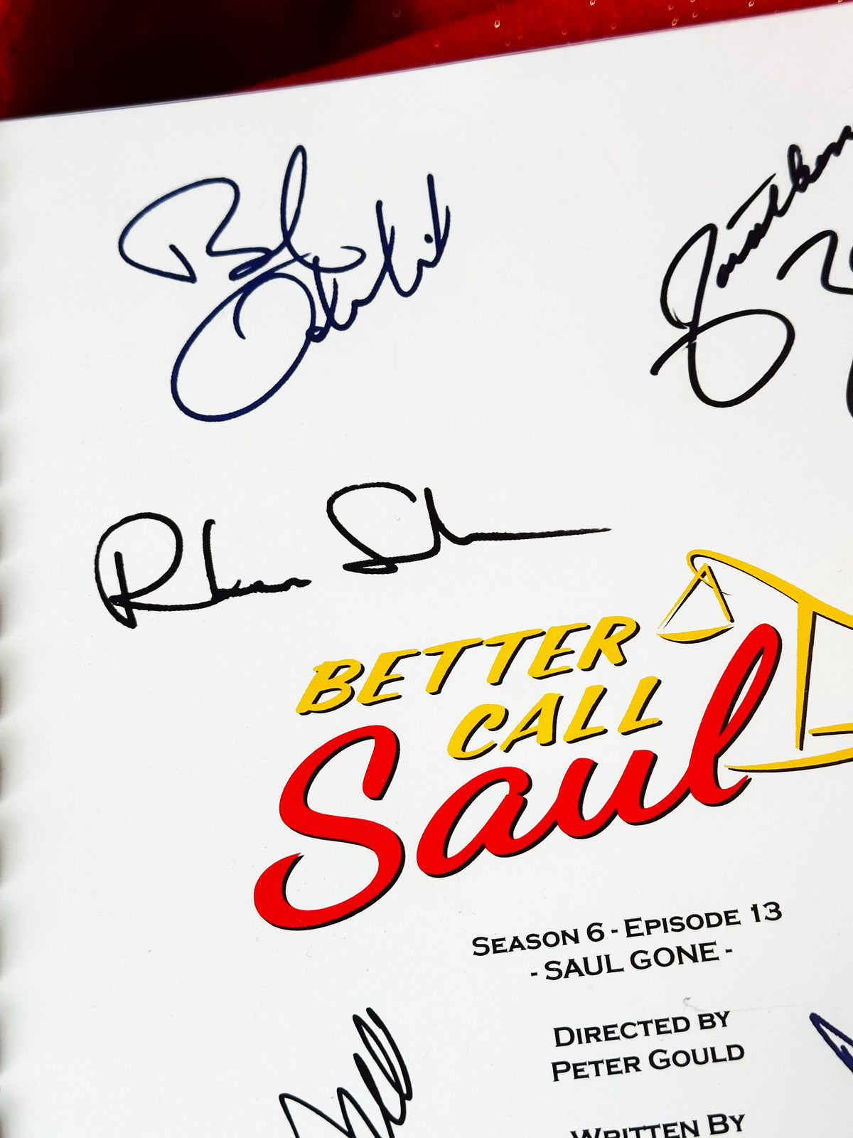 CALL SAUL Signed Script, With Printed Cast Signatures, Autographs