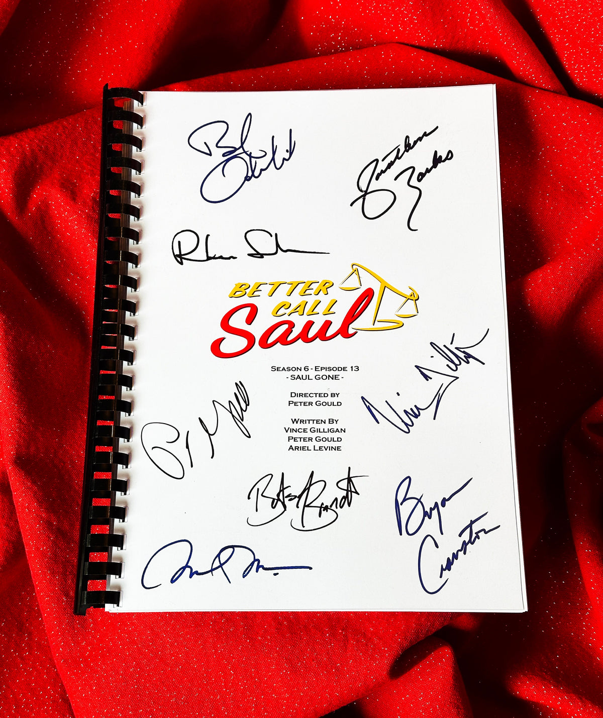 CALL SAUL Signed Script, With Printed Cast Signatures, Autographs