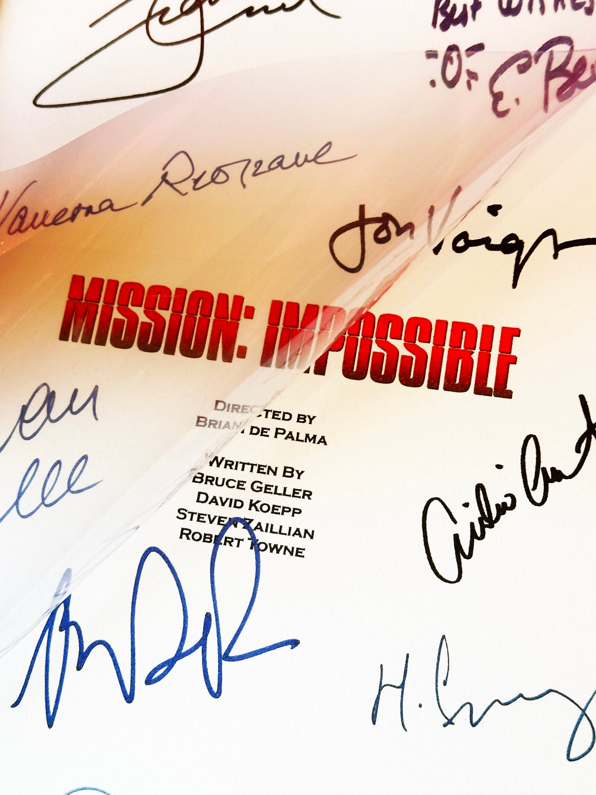 M IMPOSSIBLE Signed Movie Script, With Printed Cast Signatures, Autographs