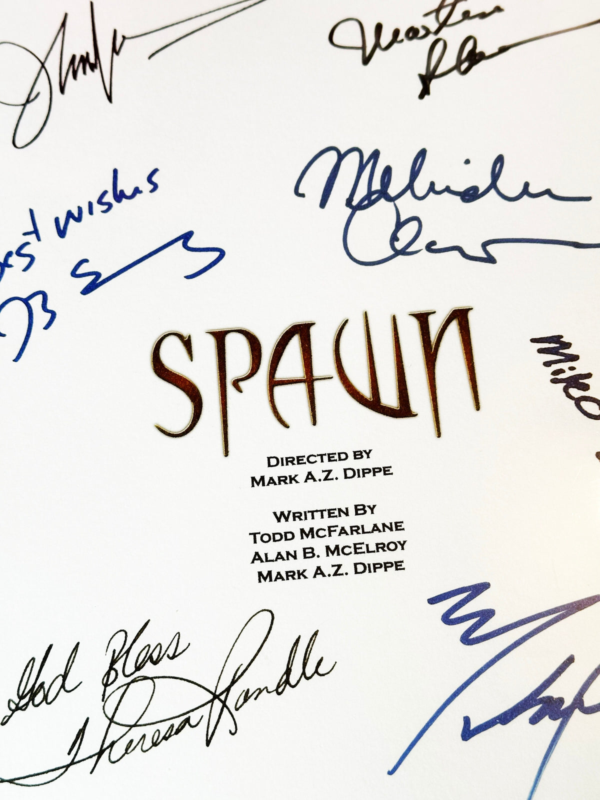 SPAWN Signed Movie Script, With Printed Cast Signatures, Autographs