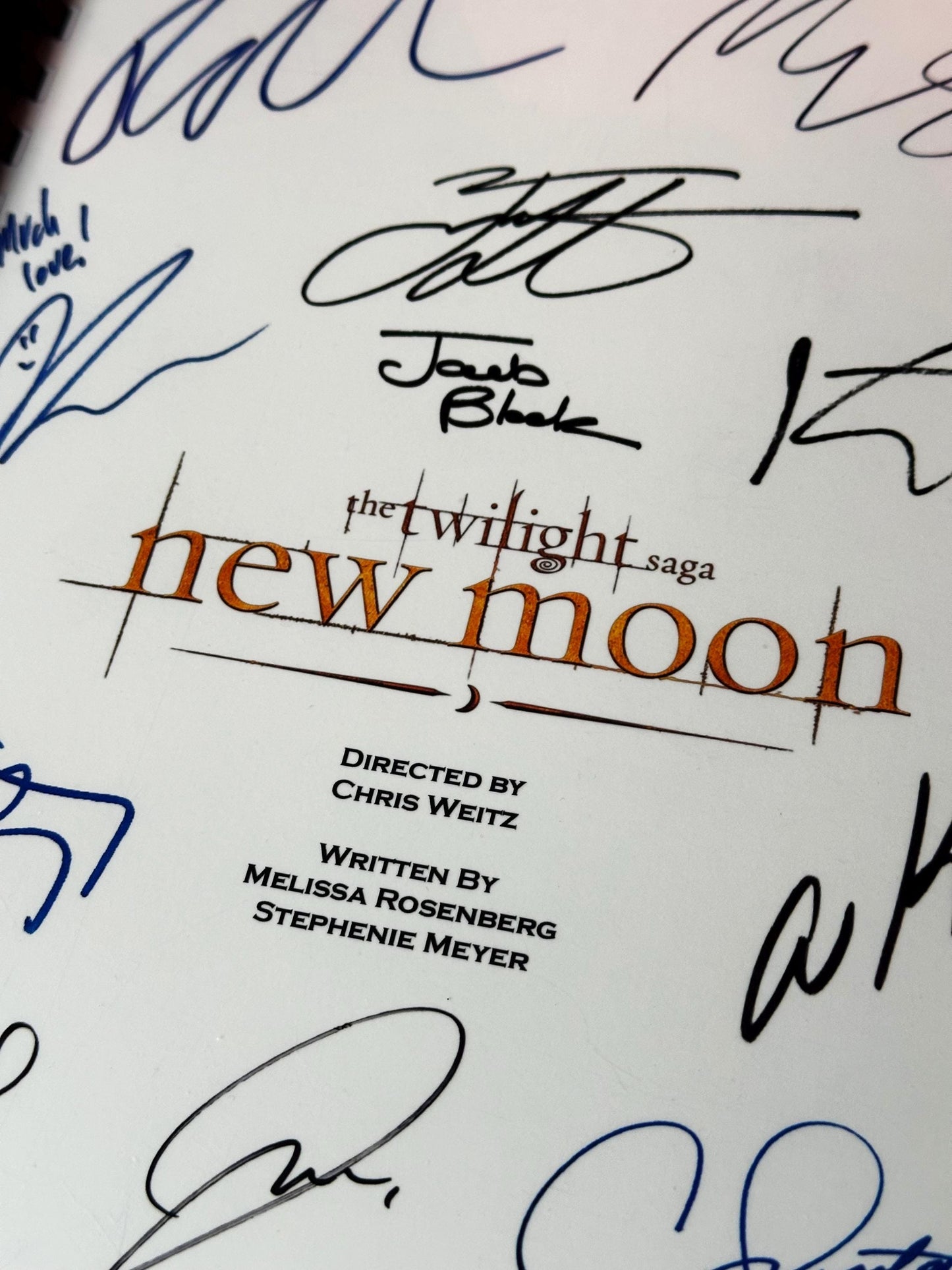 TWILIGHT NEW MOON Signed Movie Script, Movie Present, Birthday Gift, Movie Gift, Film Script, Screenplay, Autograph, Stocking filler
