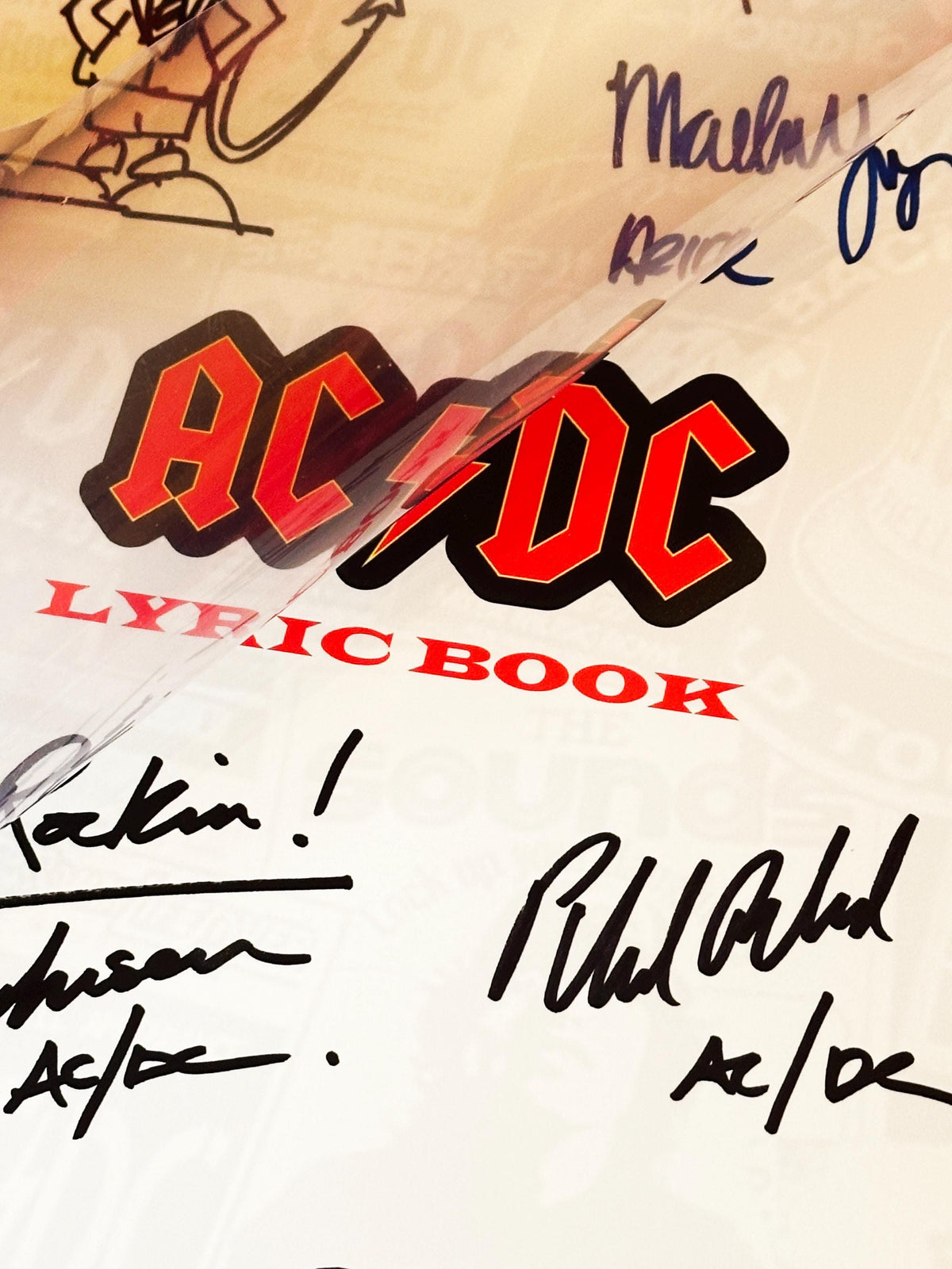 AC, DC, Lyric Book, With Printed Cast Signatures, Autographs