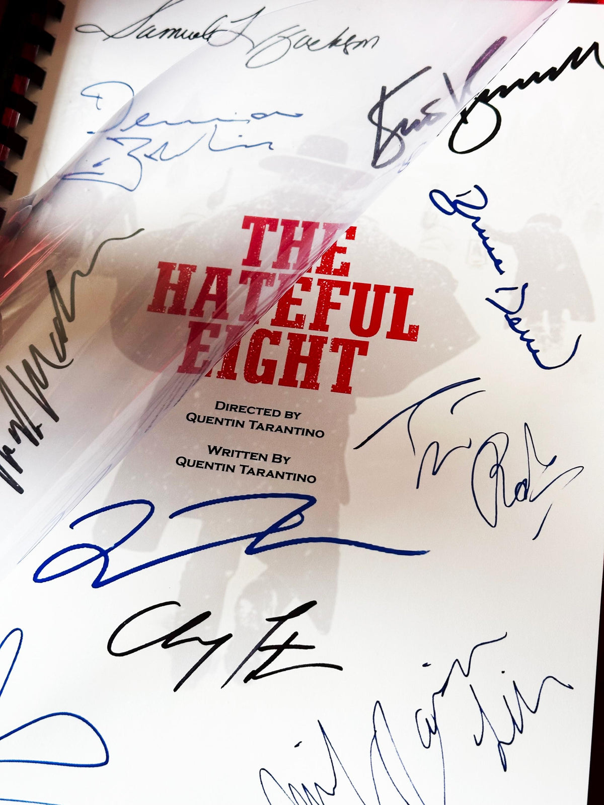 HATEFUL 8 Signed Movie Script, With Printed Cast Signatures, Autographs