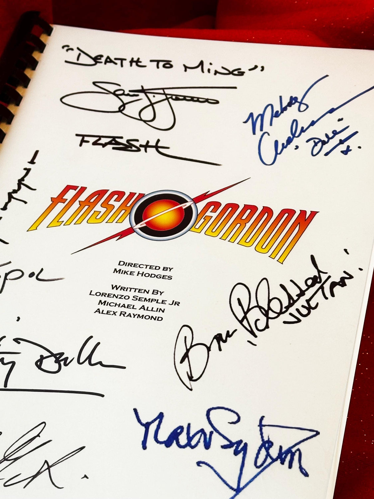 FLASH, GORDON Signed Movie Script, With Printed Cast Signatures, Autographs