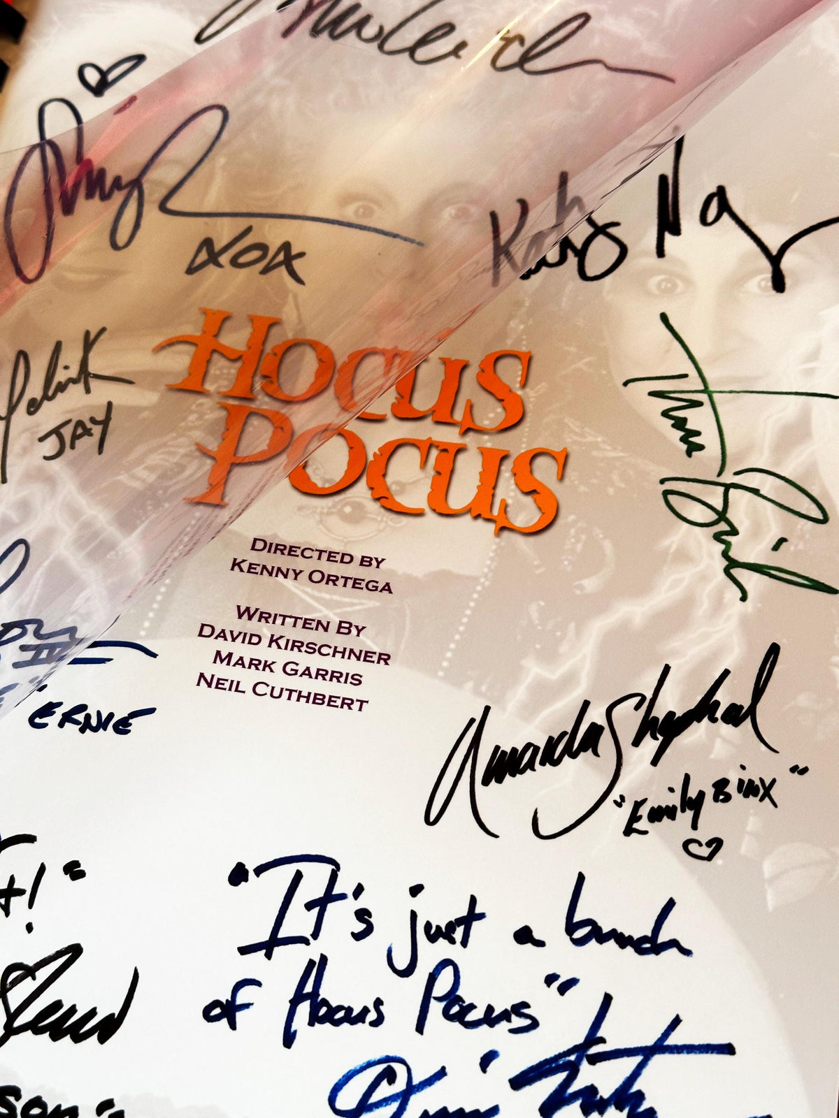 HOCUS POCUS Movie Script, With Printed Cast Signatures, Autographs