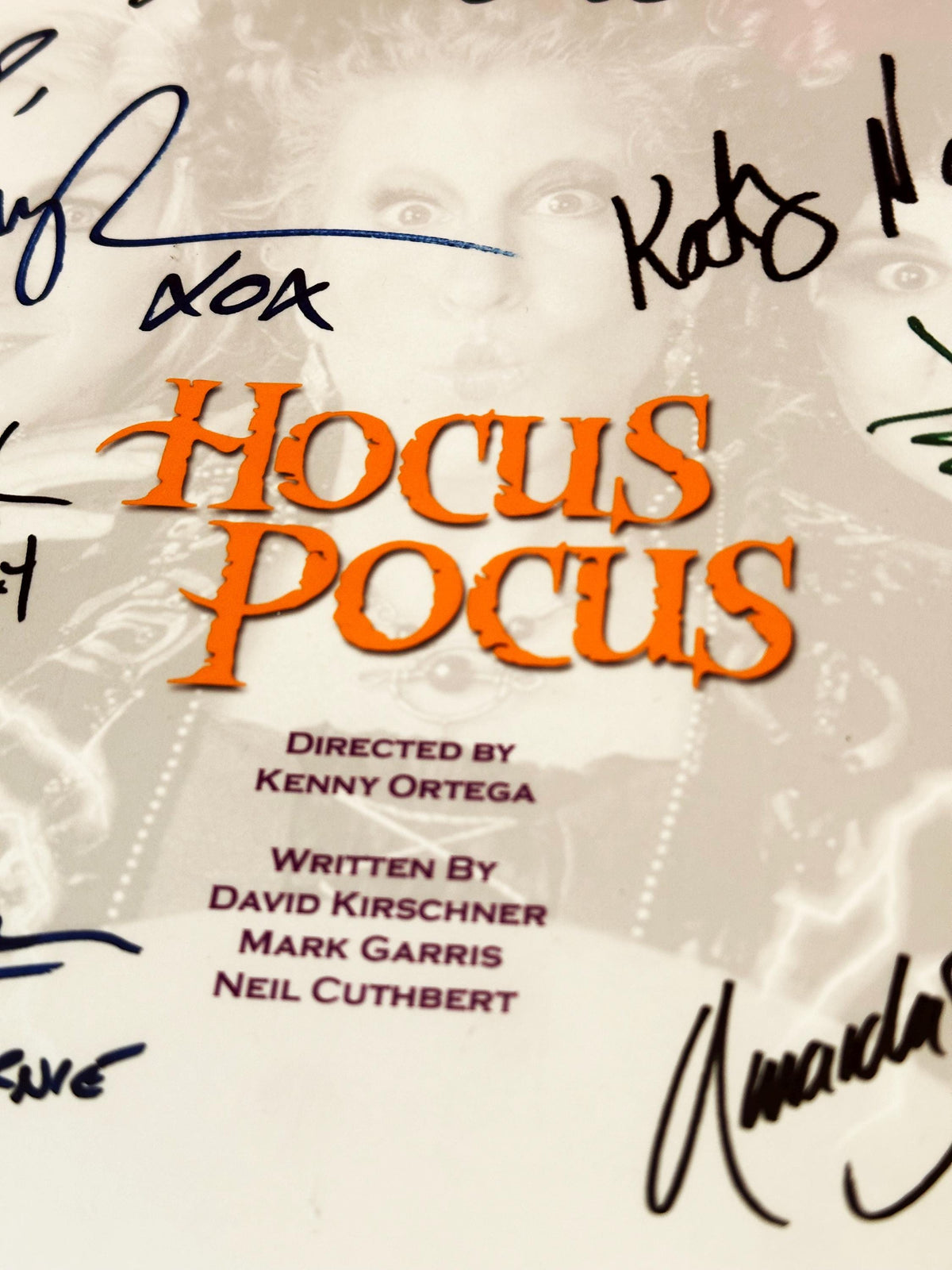 HOCUS POCUS Movie Script, With Printed Cast Signatures, Autographs