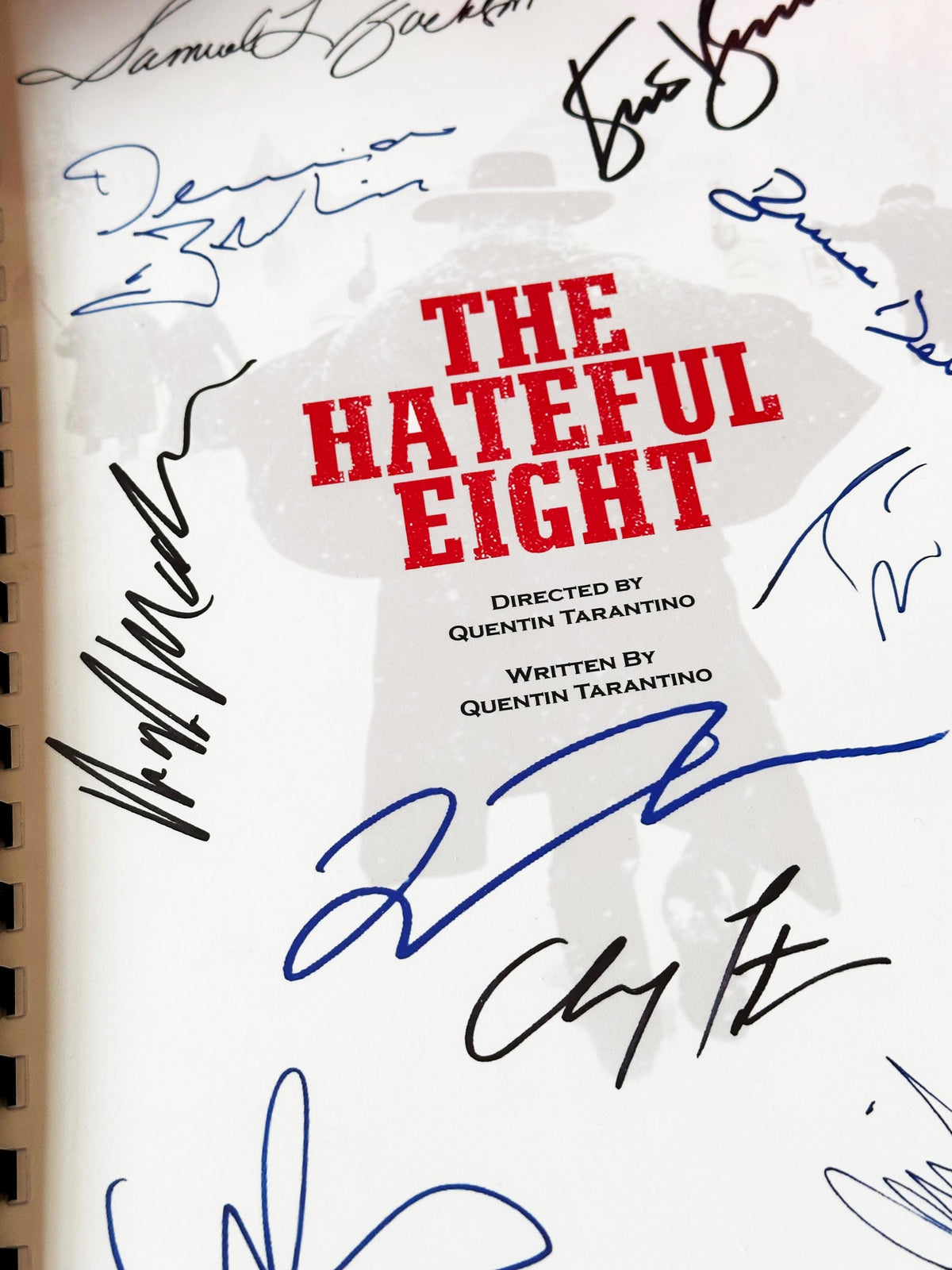 HATEFUL 8 Signed Movie Script, With Printed Cast Signatures, Autographs