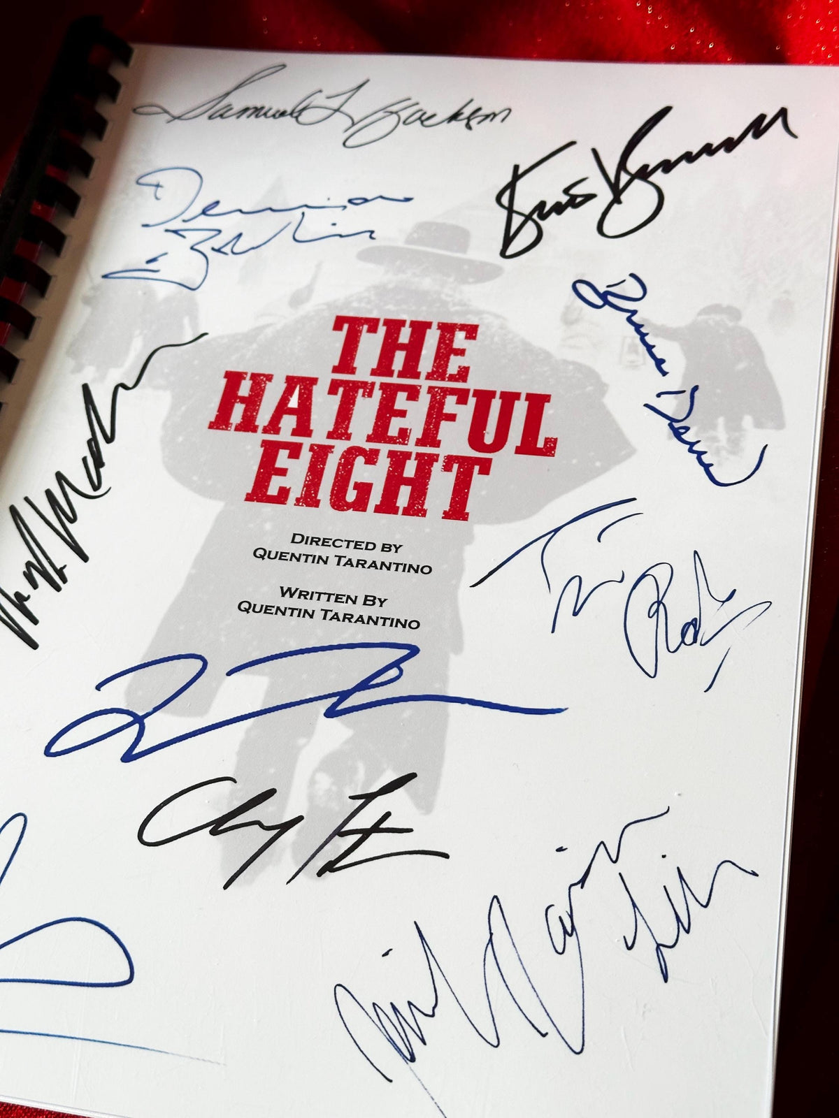 HATEFUL 8 Signed Movie Script, With Printed Cast Signatures, Autographs