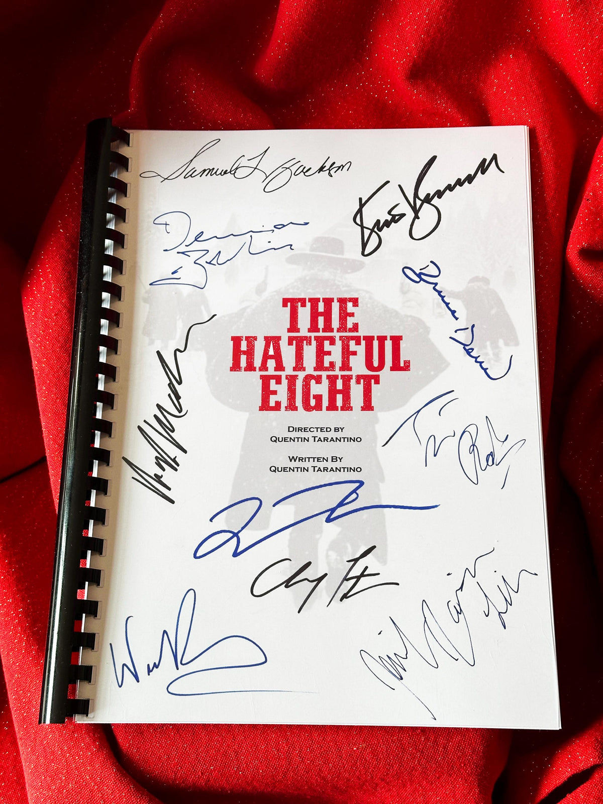 HATEFUL 8 Signed Movie Script, With Printed Cast Signatures, Autographs