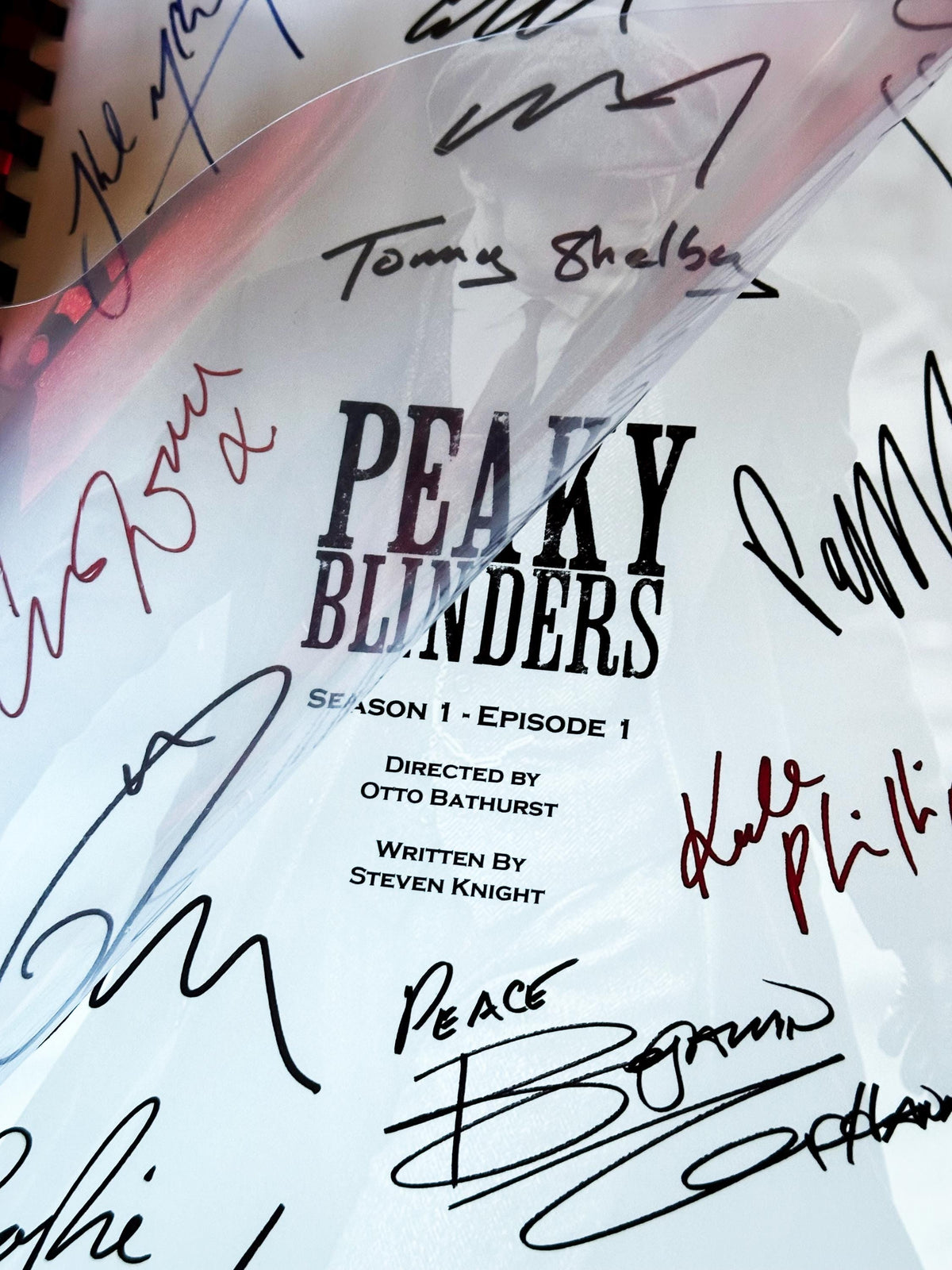 PEAKY, Script, With Printed Cast Signatures, Autographs