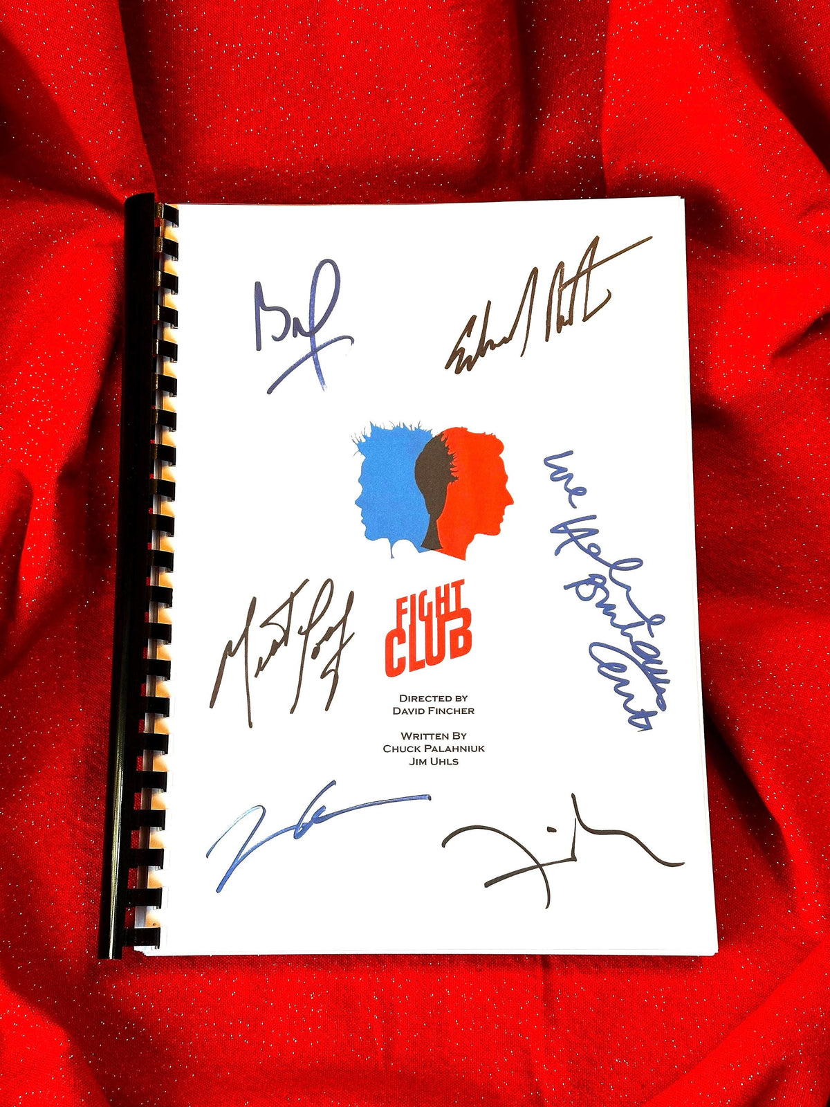 FIGHT CLUB Signed Movie Script, With Printed Cast Signatures, Autographs
