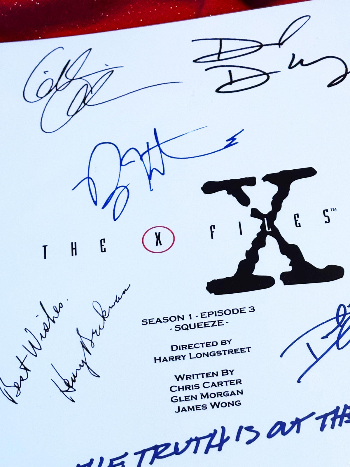 X FILES Script, With Printed Cast Signatures, Autographs