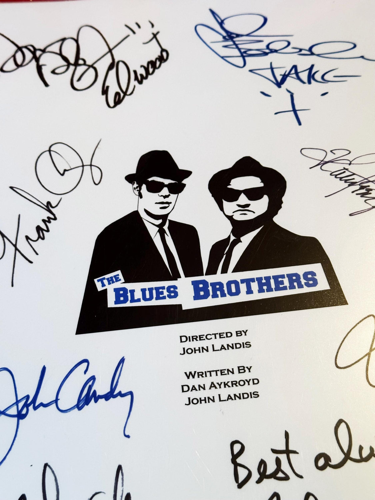 BLUES BROTHERS Movie Script, With Printed Cast Signatures, Autographs