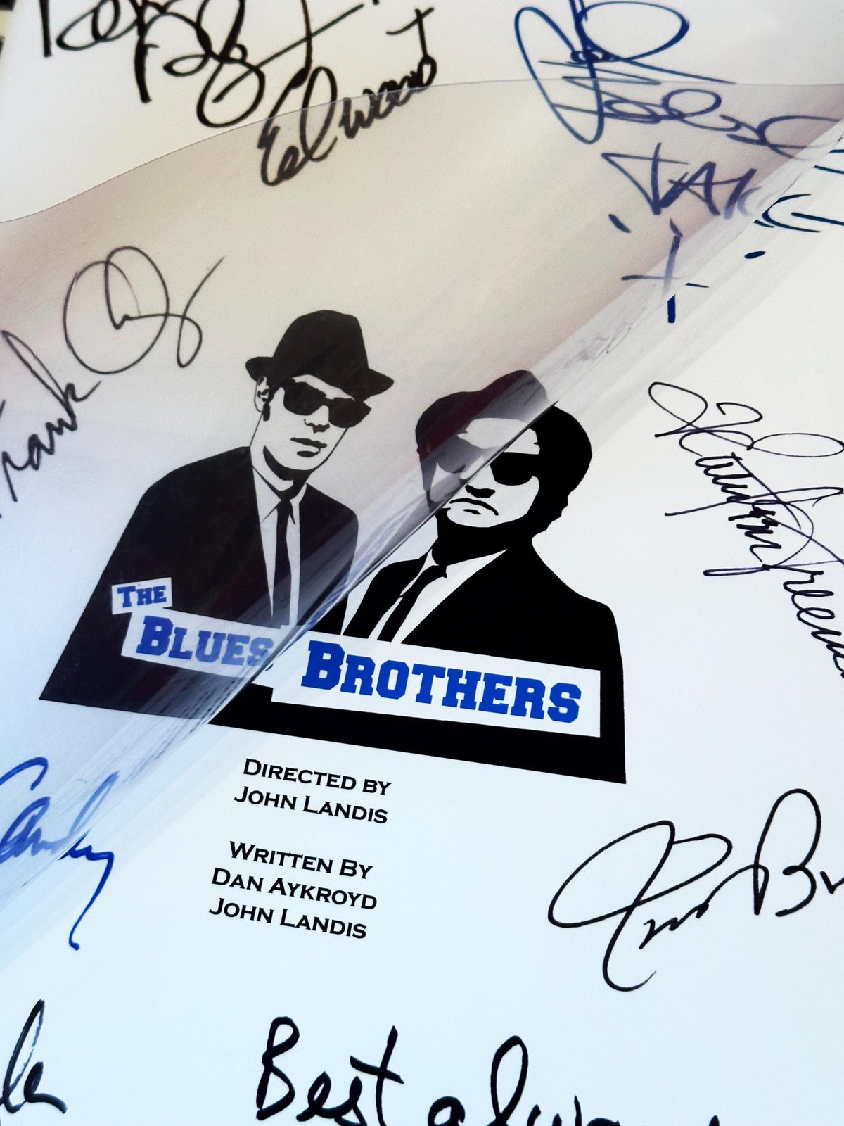 BLUES BROTHERS Movie Script, With Printed Cast Signatures, Autographs