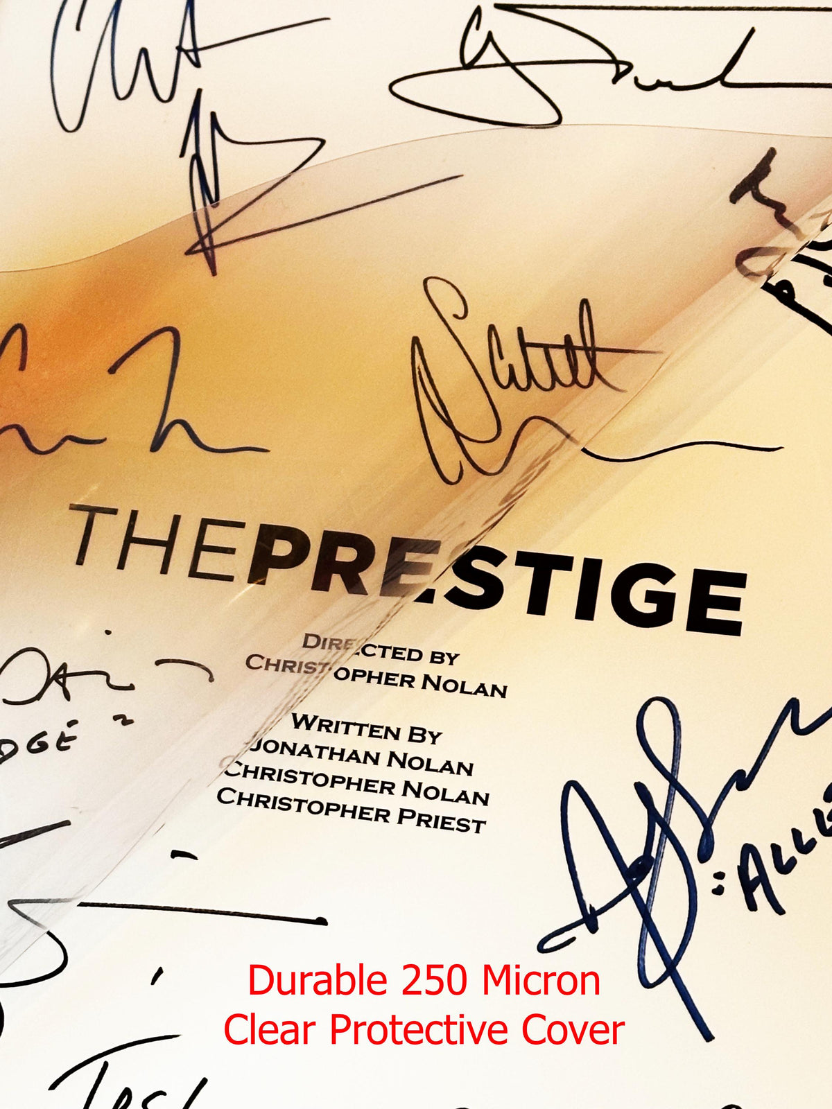 PRESTIGE Movie Script, With Printed Cast Signatures, Autographs