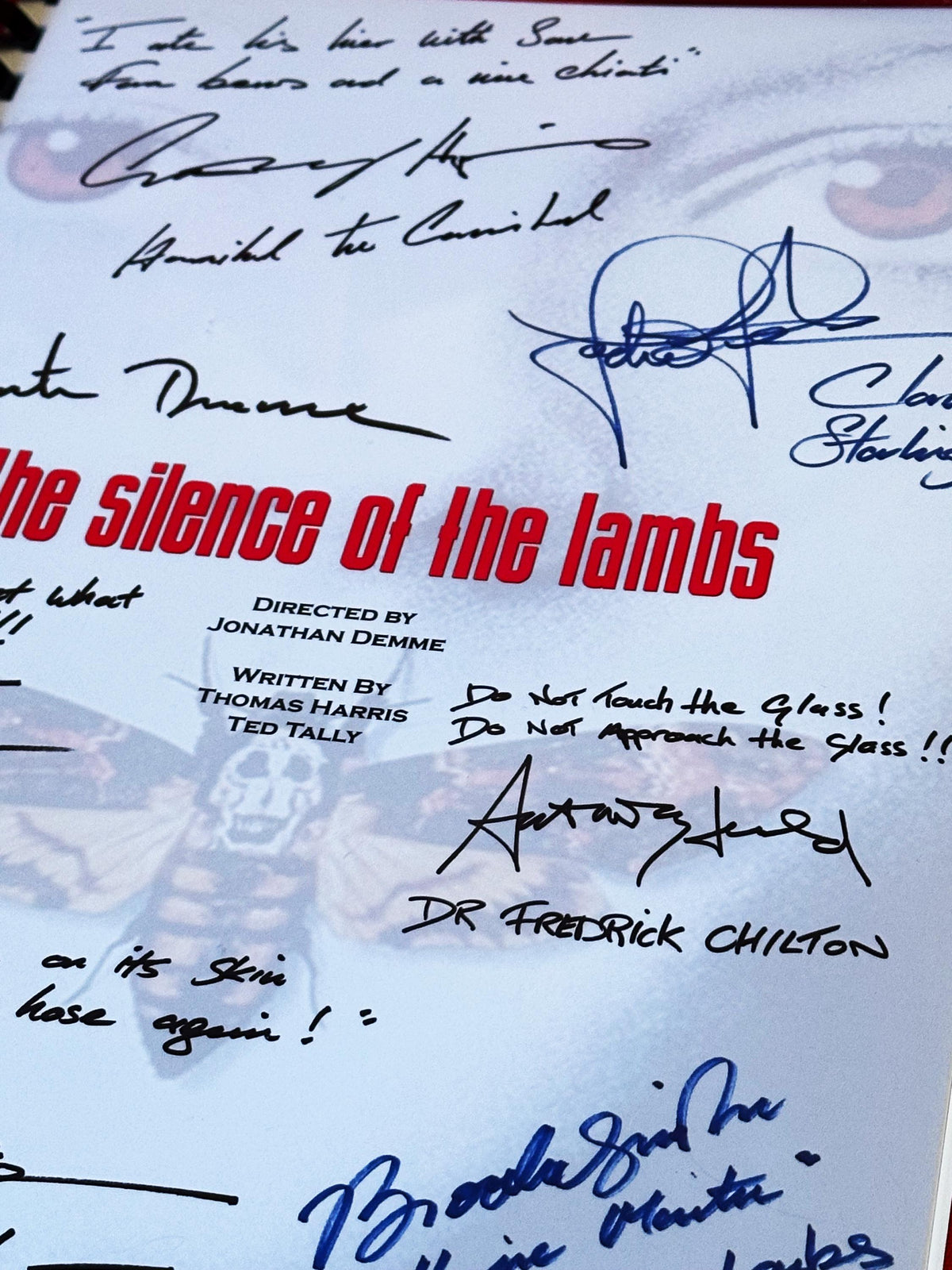 SILENCE Of The LAMBS  Movie Script, With Printed Cast Signatures, Autographs