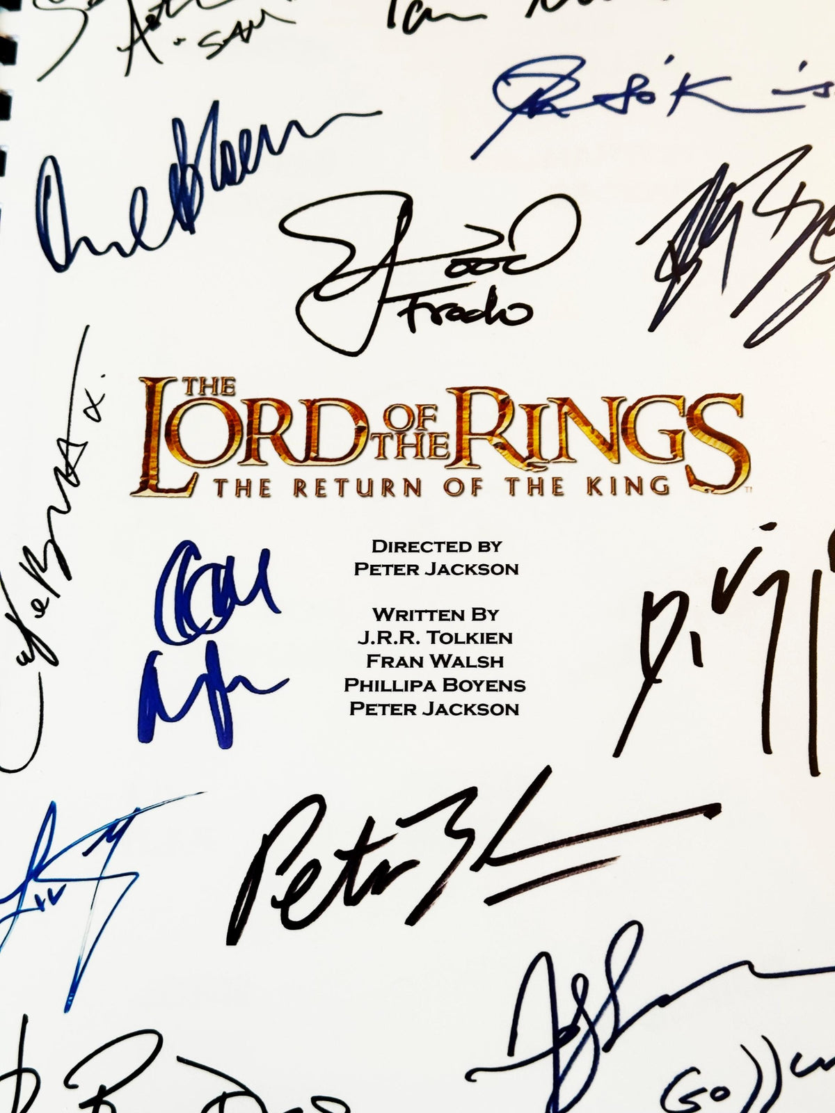 Lord, Rings, Script Collection, ALL 3 Trilogy Scripts, With Printed Cast Signatures, Autographs