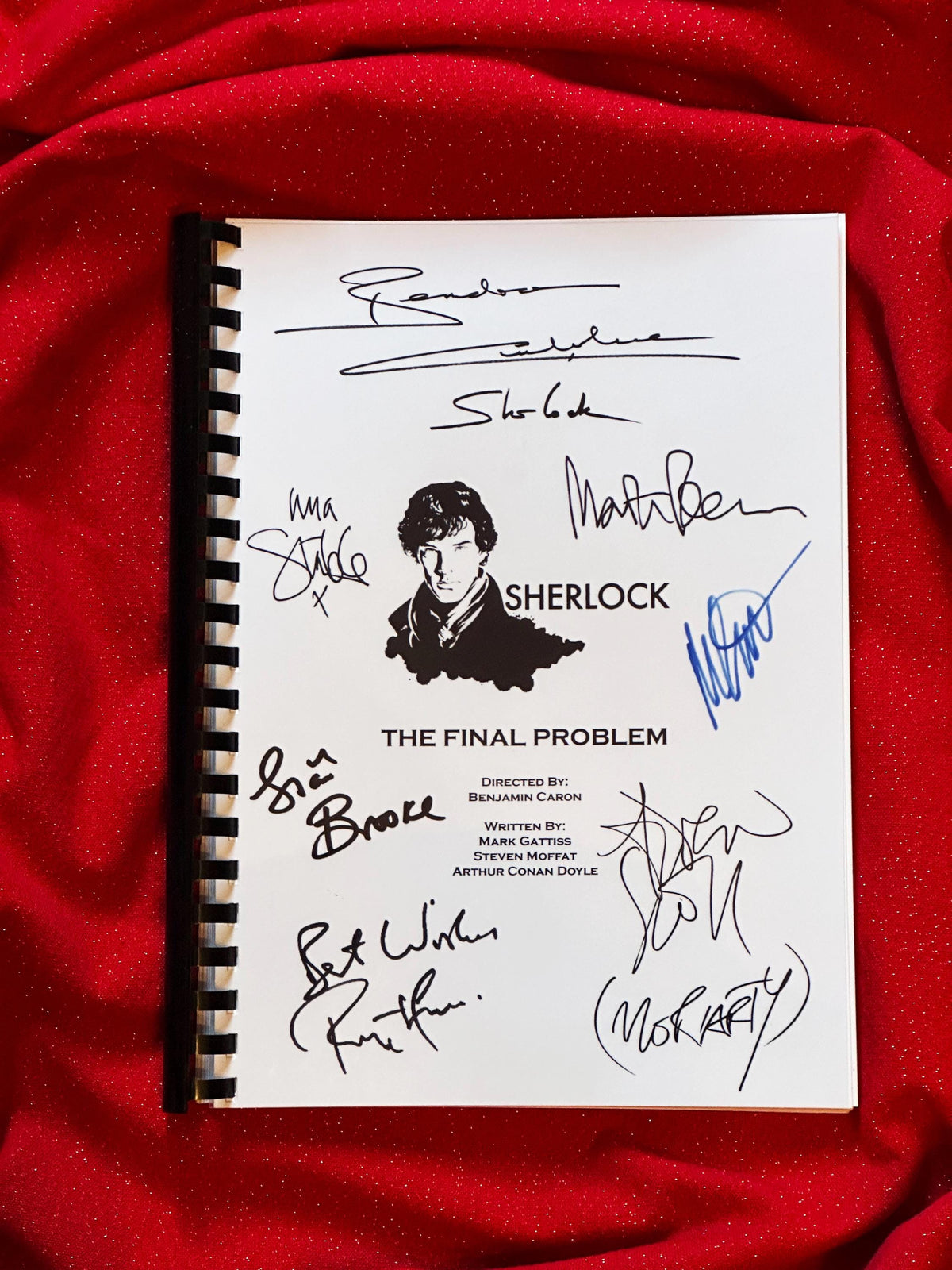 SHERLOCK The Final Problem Script, With Printed Cast Signatures, Autographs