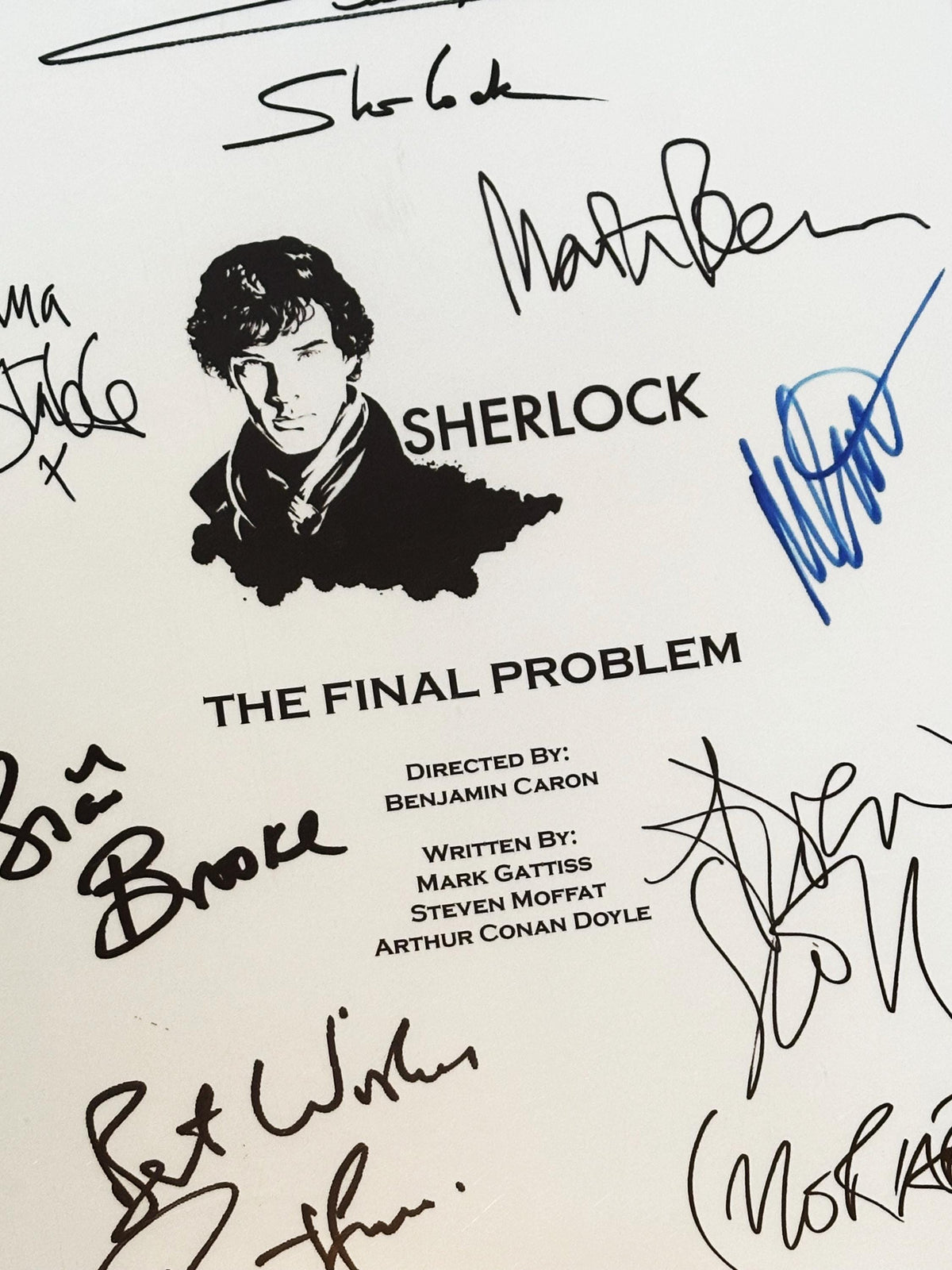 SHERLOCK The Final Problem Script, With Printed Cast Signatures, Autographs