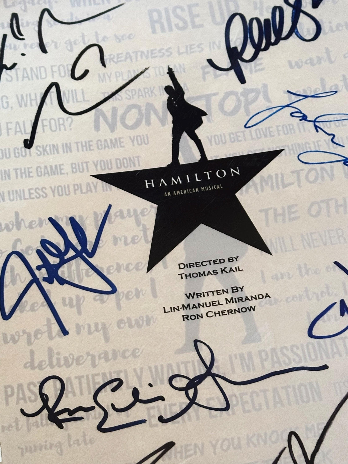 HAMILTON Movie Script, With Printed Cast Signatures, Autographs