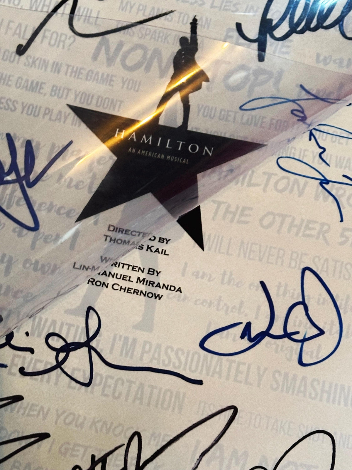 HAMILTON Movie Script, With Printed Cast Signatures, Autographs