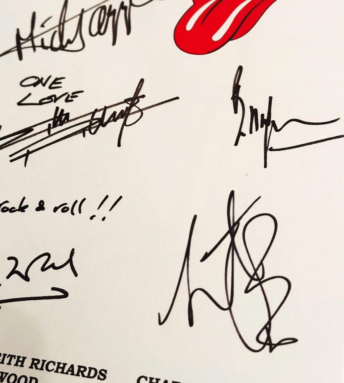 STONES Signed Lyric Book, With Printed Cast Signatures, Autographs