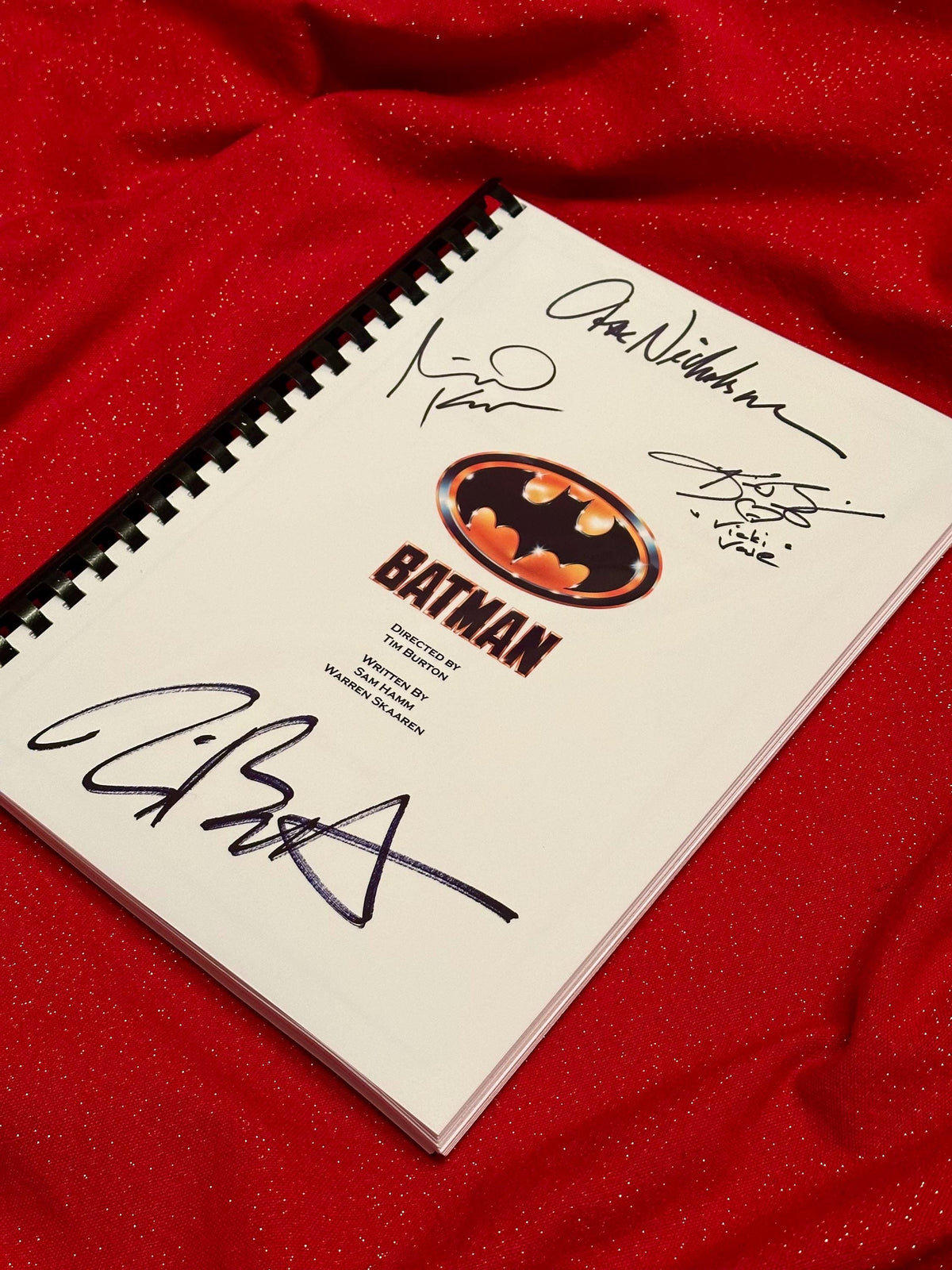 BAT, MAN Movie Script, With Printed Cast Signatures, Autographs