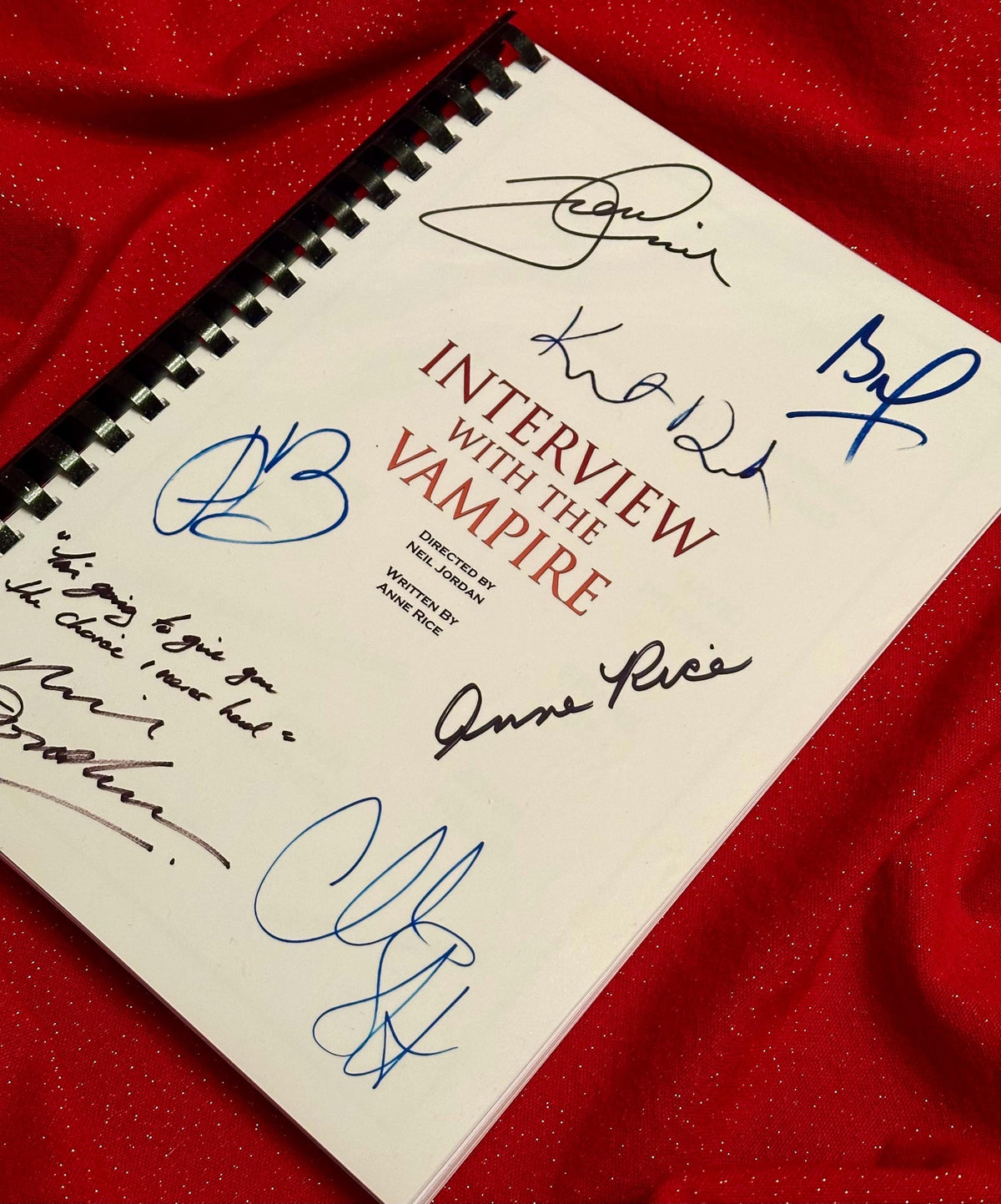 INTERVIEW, VAMPIRE, Movie Script, With Printed Cast Signatures, Autographs
