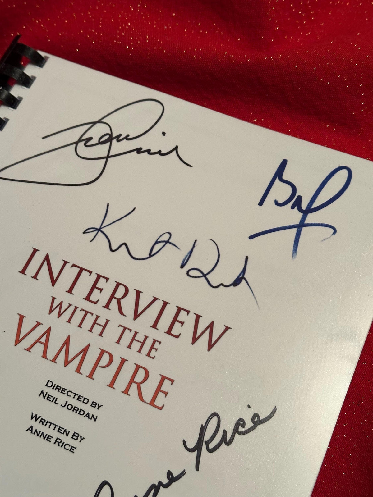INTERVIEW, VAMPIRE, Movie Script, With Printed Cast Signatures, Autographs