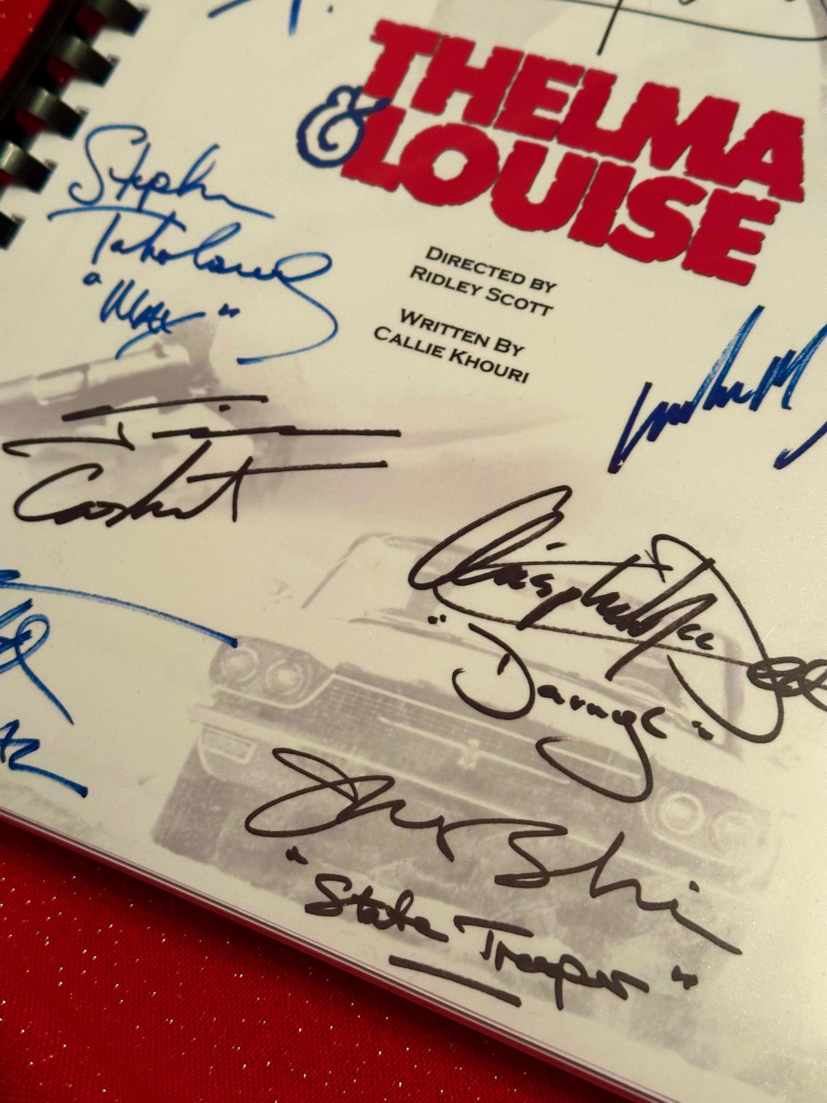 THELMA, LOUISE,  Movie Script, With Printed Cast Signatures, Autographs