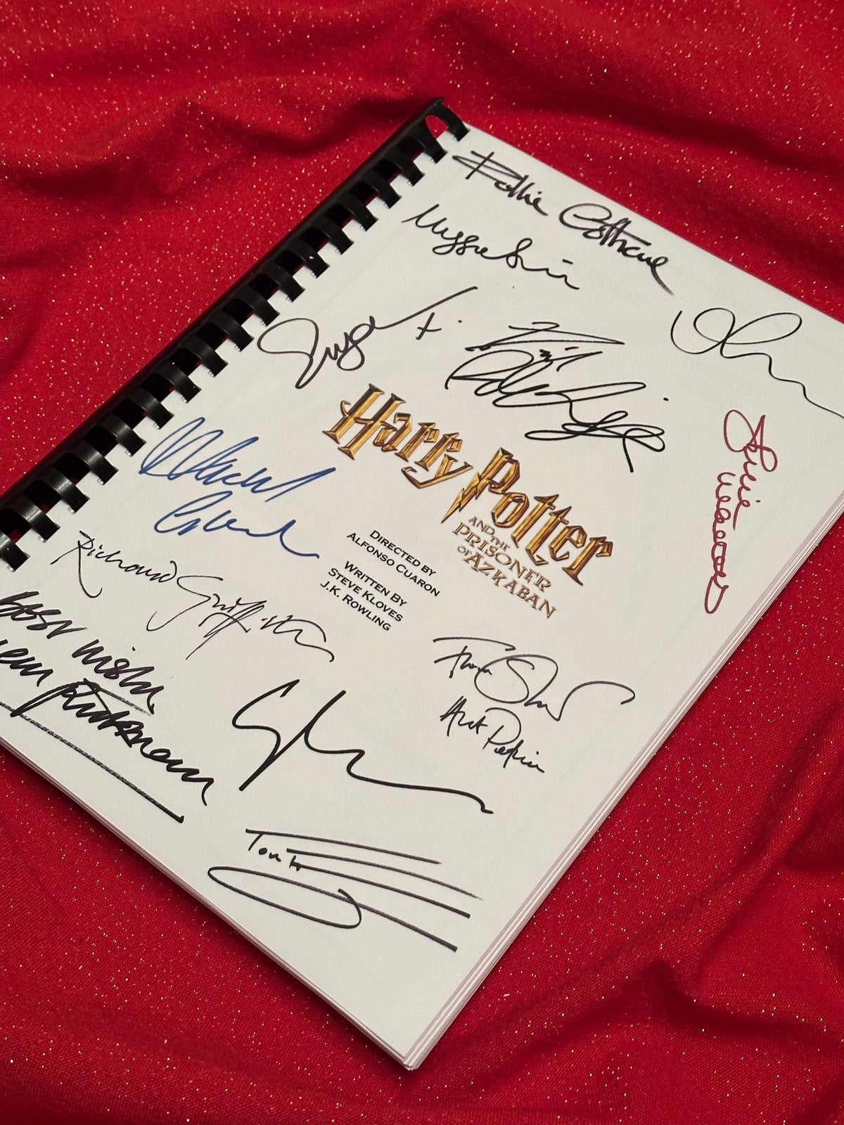 PRISONER OF AZKABAN, Movie Script, With Printed Cast Signatures, Autographs