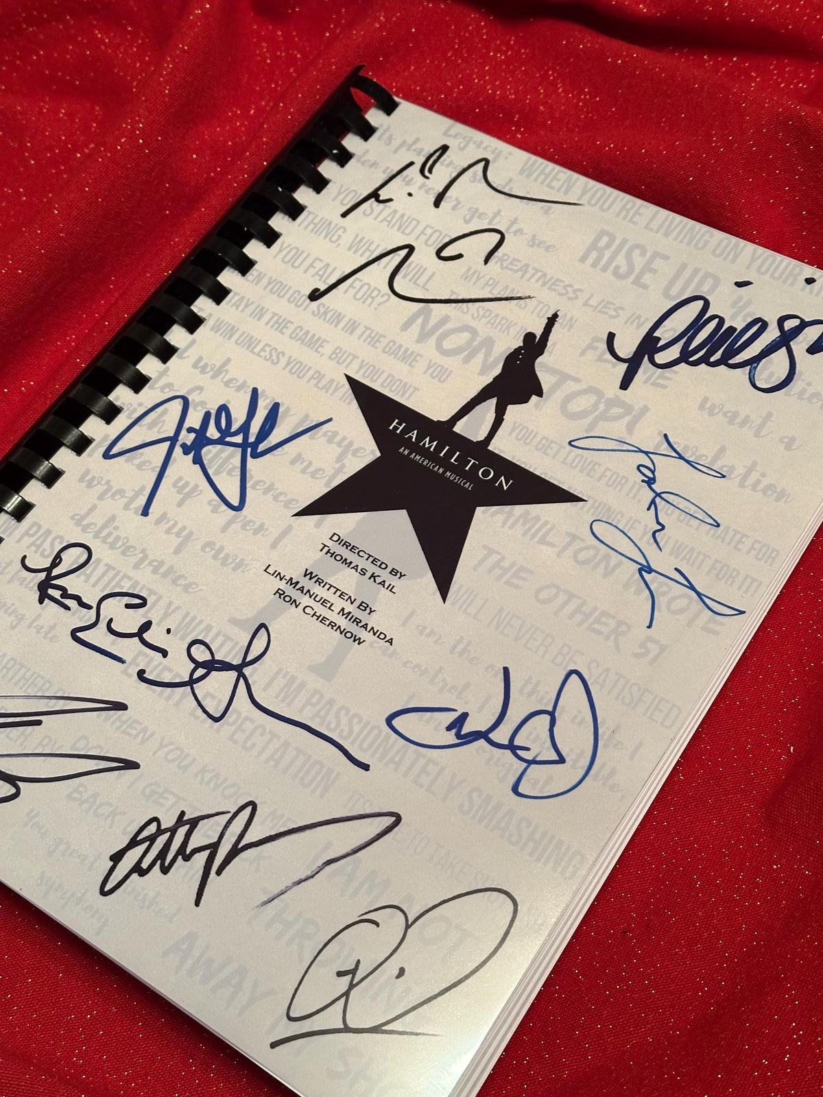 HAMILTON Movie Script, With Printed Cast Signatures, Autographs