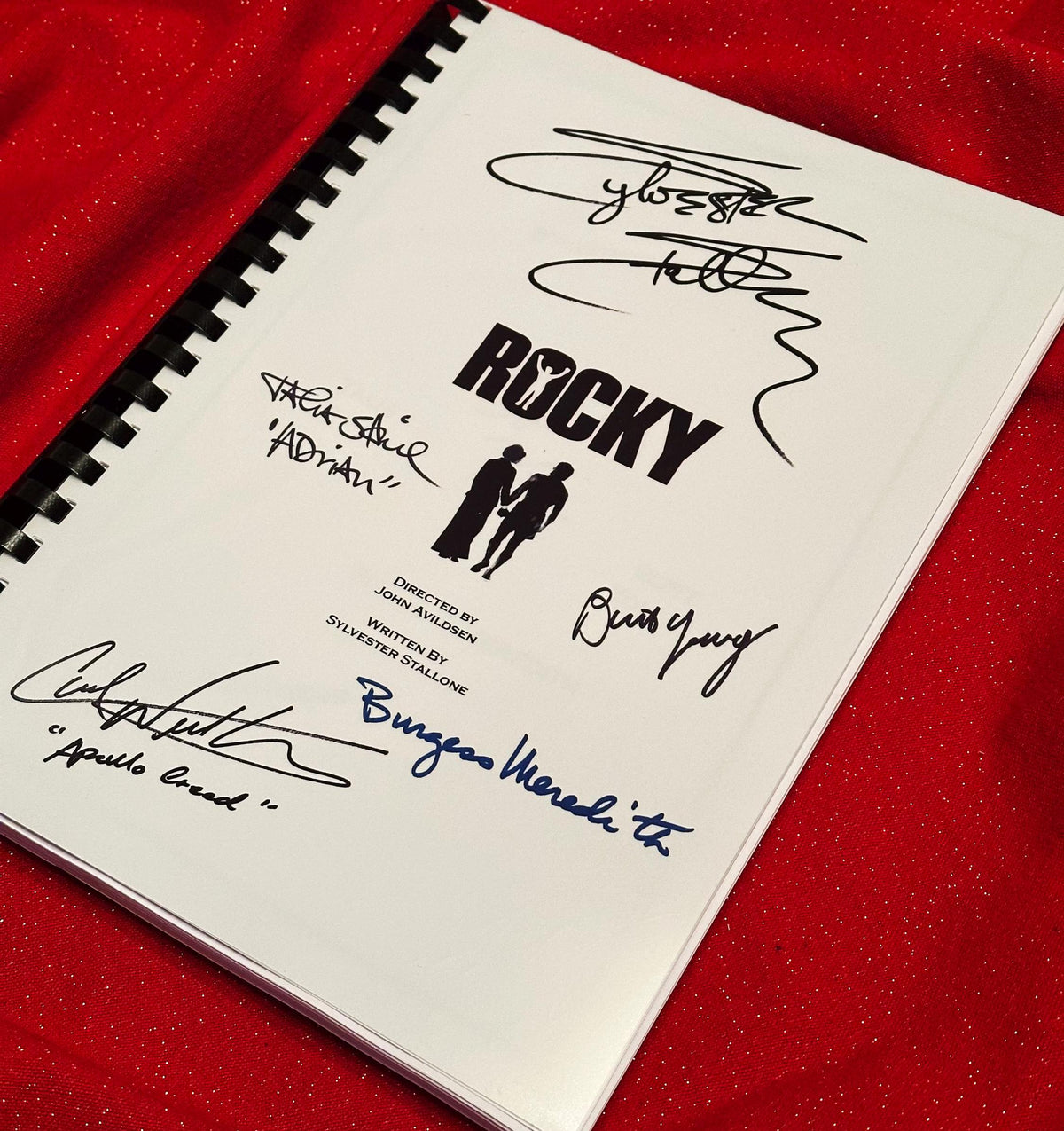 ROCKY Movie Script, With Printed Cast Signatures, Autographs