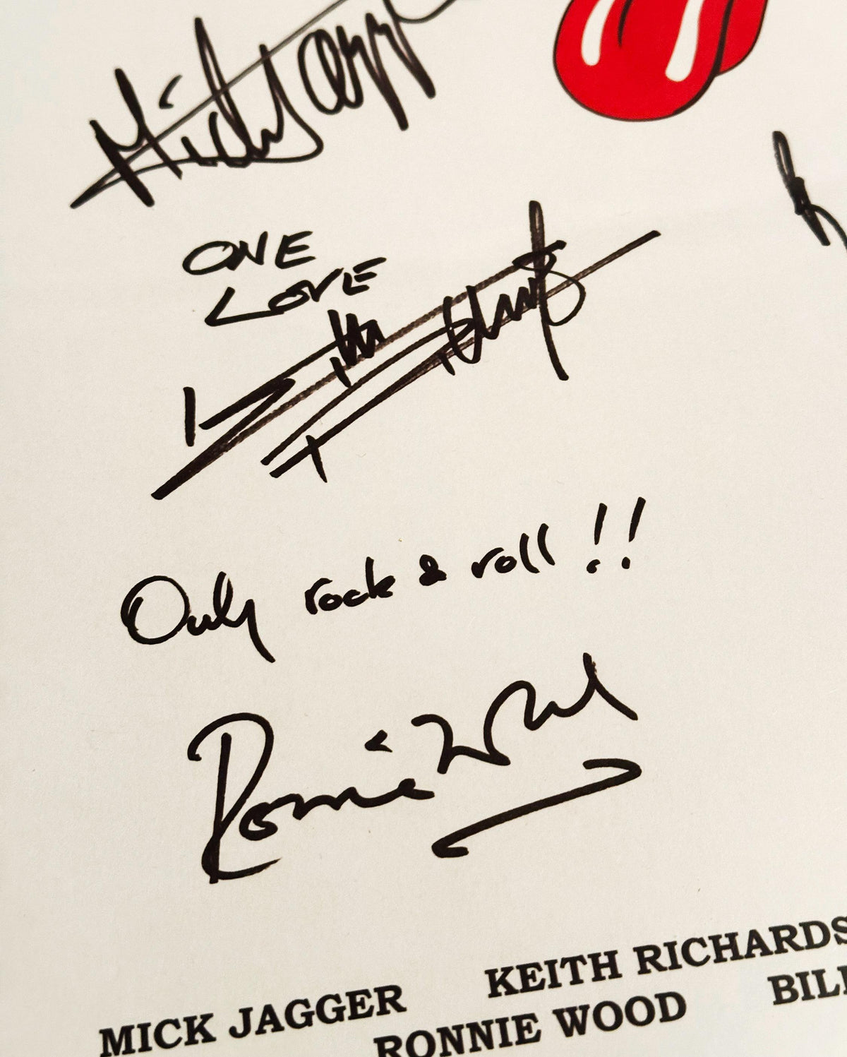 STONES Signed Lyric Book, With Printed Cast Signatures, Autographs