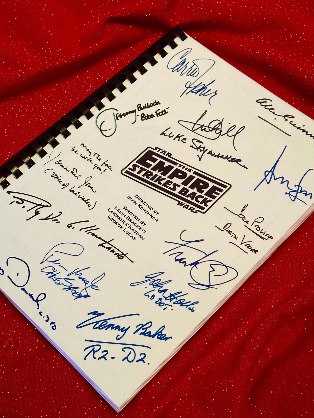 EMPIRE BACK, Movie Script, With Printed Cast Signatures, Autographs