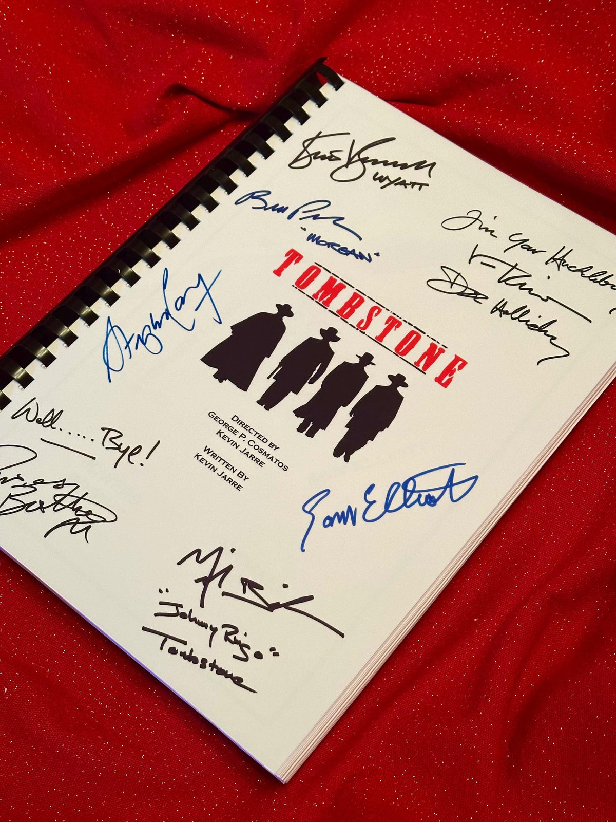TOMBSTONE Movie Script, With Printed Cast Signatures, Autographs