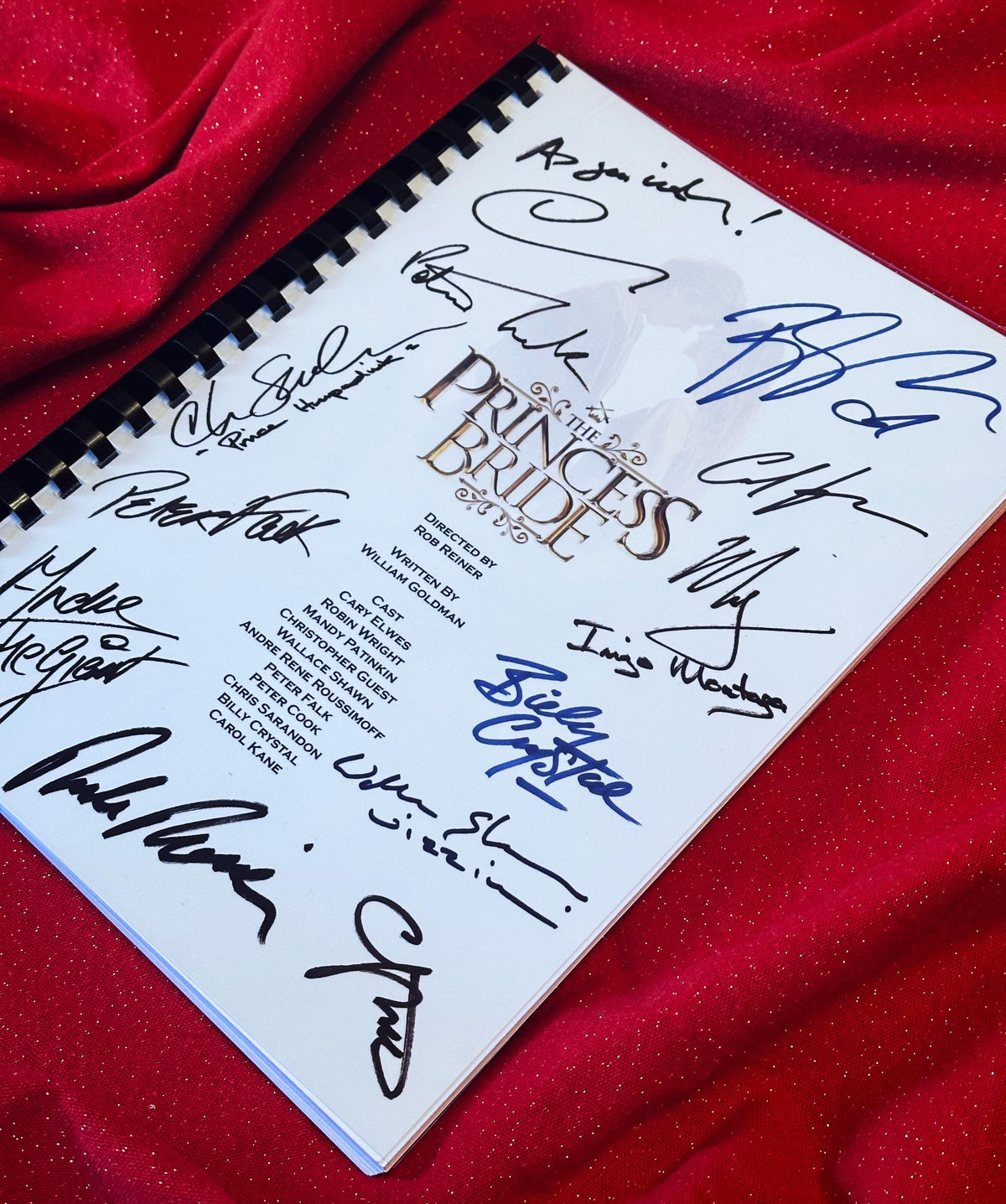 PRINCESS, BRIDE Movie Script, With Printed Cast Signatures, Autographs