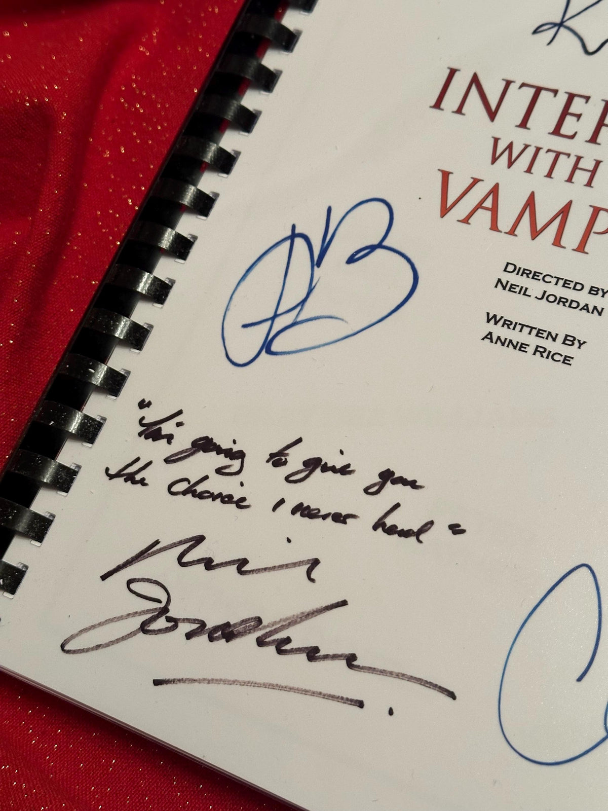 INTERVIEW, VAMPIRE, Movie Script, With Printed Cast Signatures, Autographs