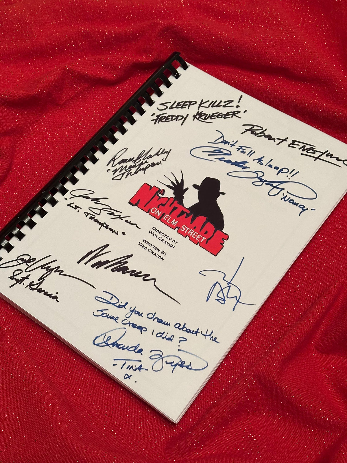A NIGHTMARE On ELM STREET Signed Movie Script, With Printed Cast Signatures, Autographs