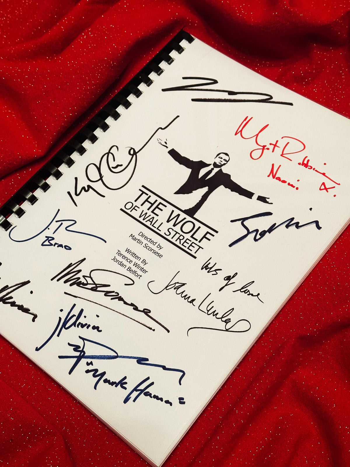 WOLF, WALL STREET, Movie Script, With Printed Cast Signatures, Autographs