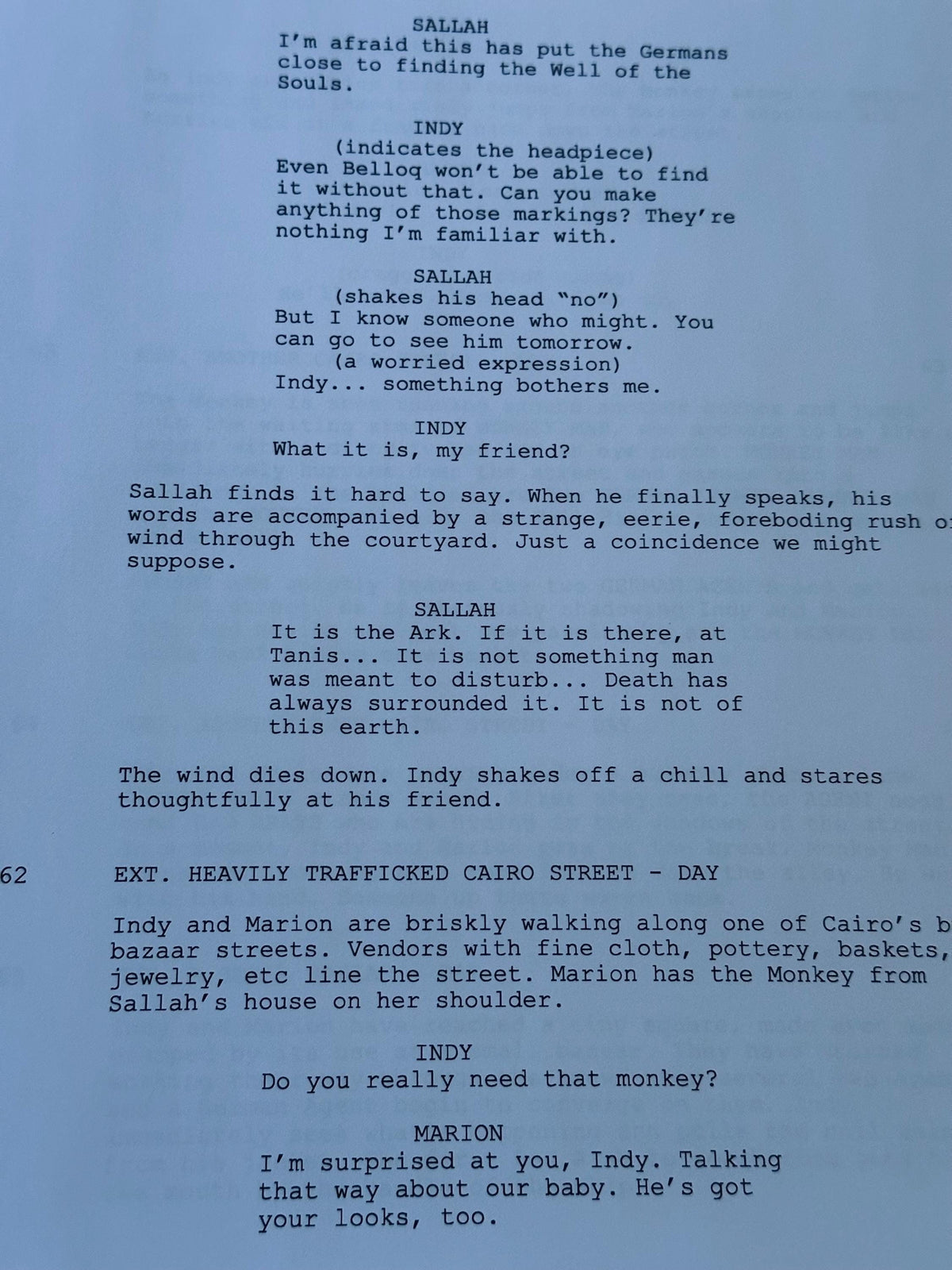 I, JONES Raiders, Signed Movie Script, With Printed Cast Signatures, Autographs