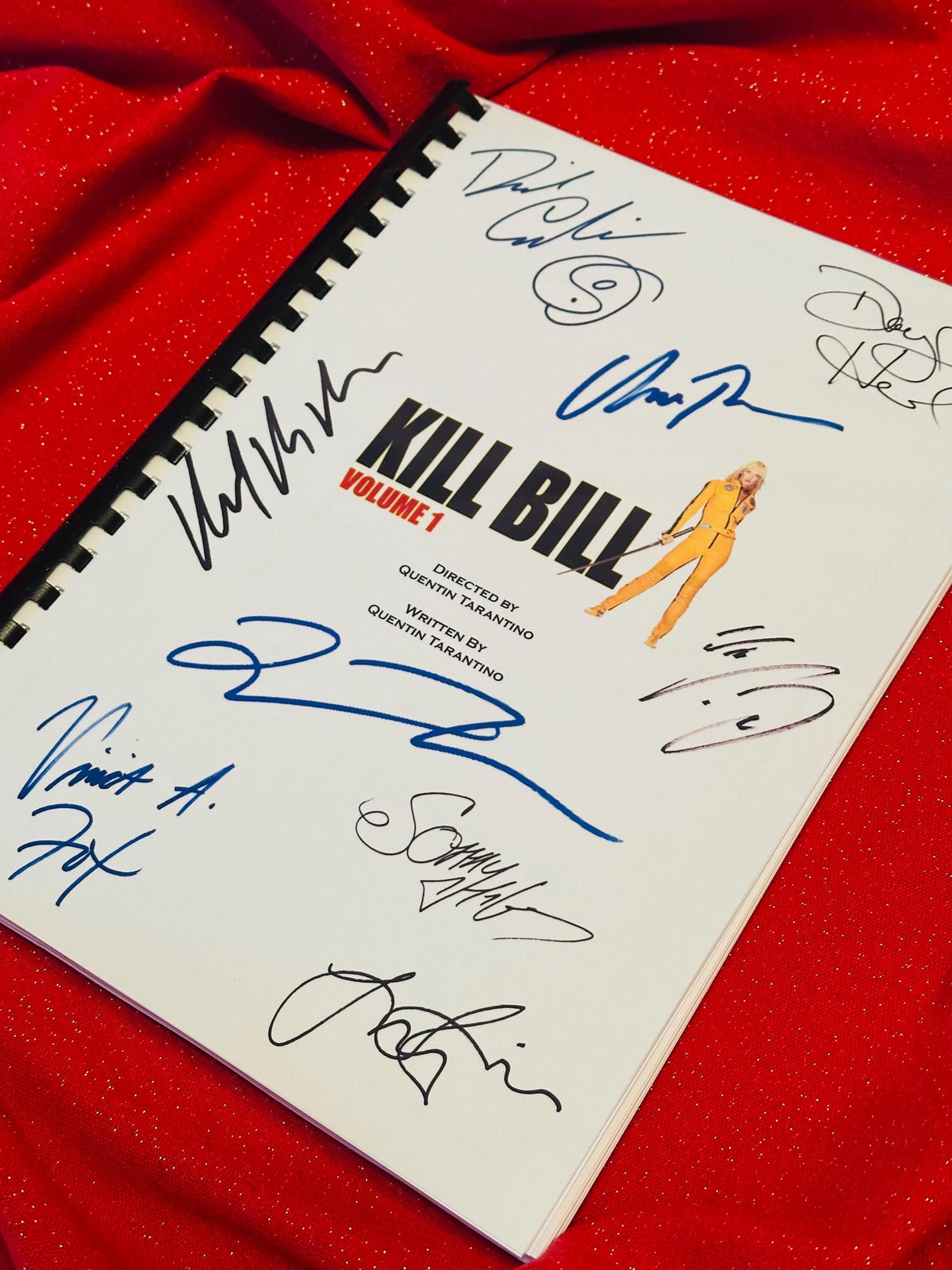 KILL BILL Movie Script, With Printed Cast Signatures, Autographs